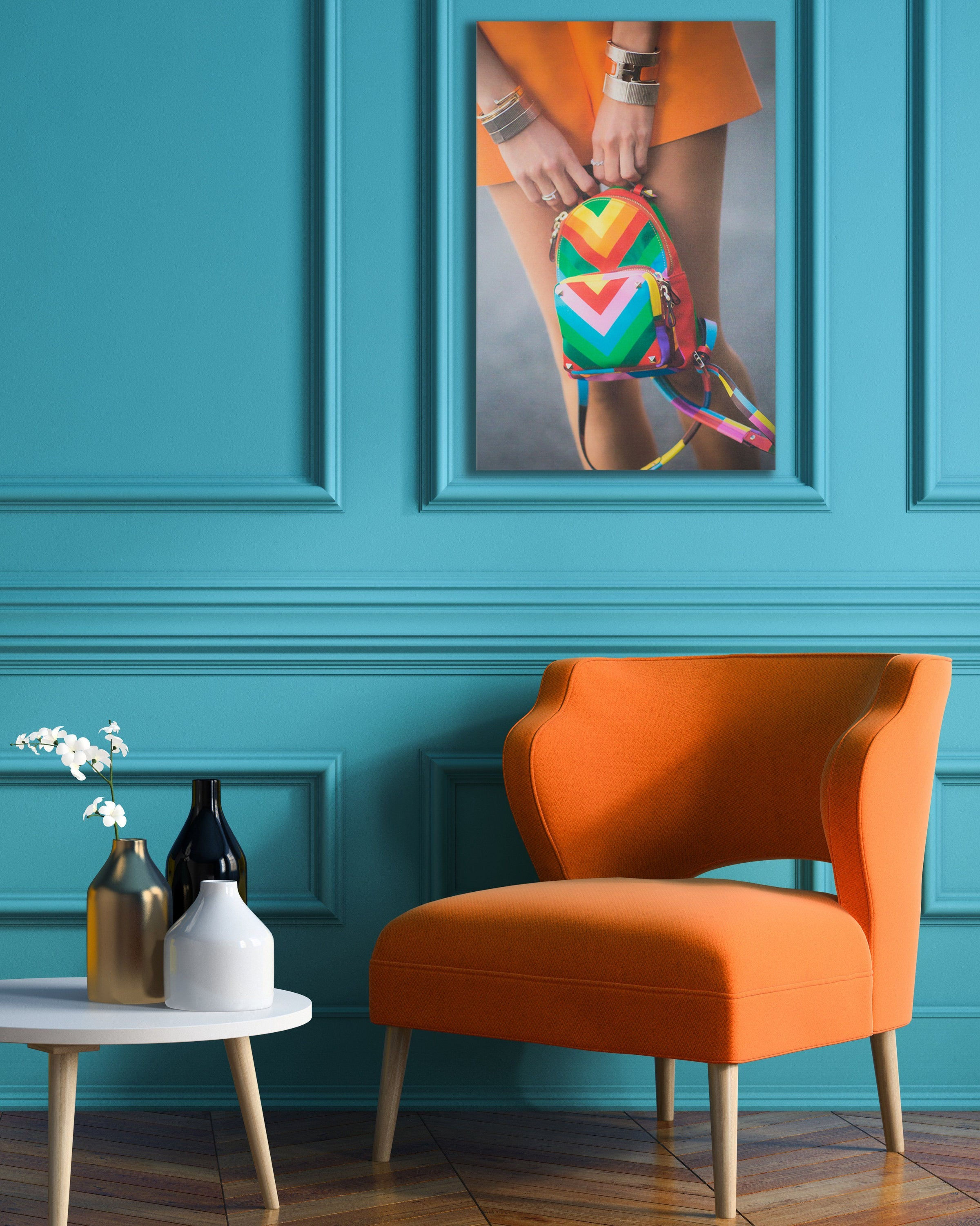 Wallpaper #W2g2IpMBSpphPi3-mTKk63 Fashion Art Print Stylish Canvas Wall Art Rainbow Bright Recoveted