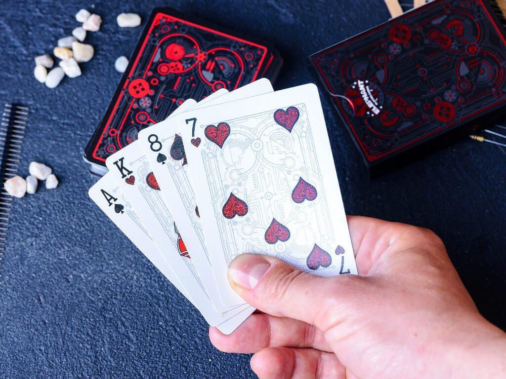 Wallpaper #9hkxAo8BtGB6xQ78_0lm51 Cyberpunk Red by Elephant Playing Cards Rareplayingcardscom