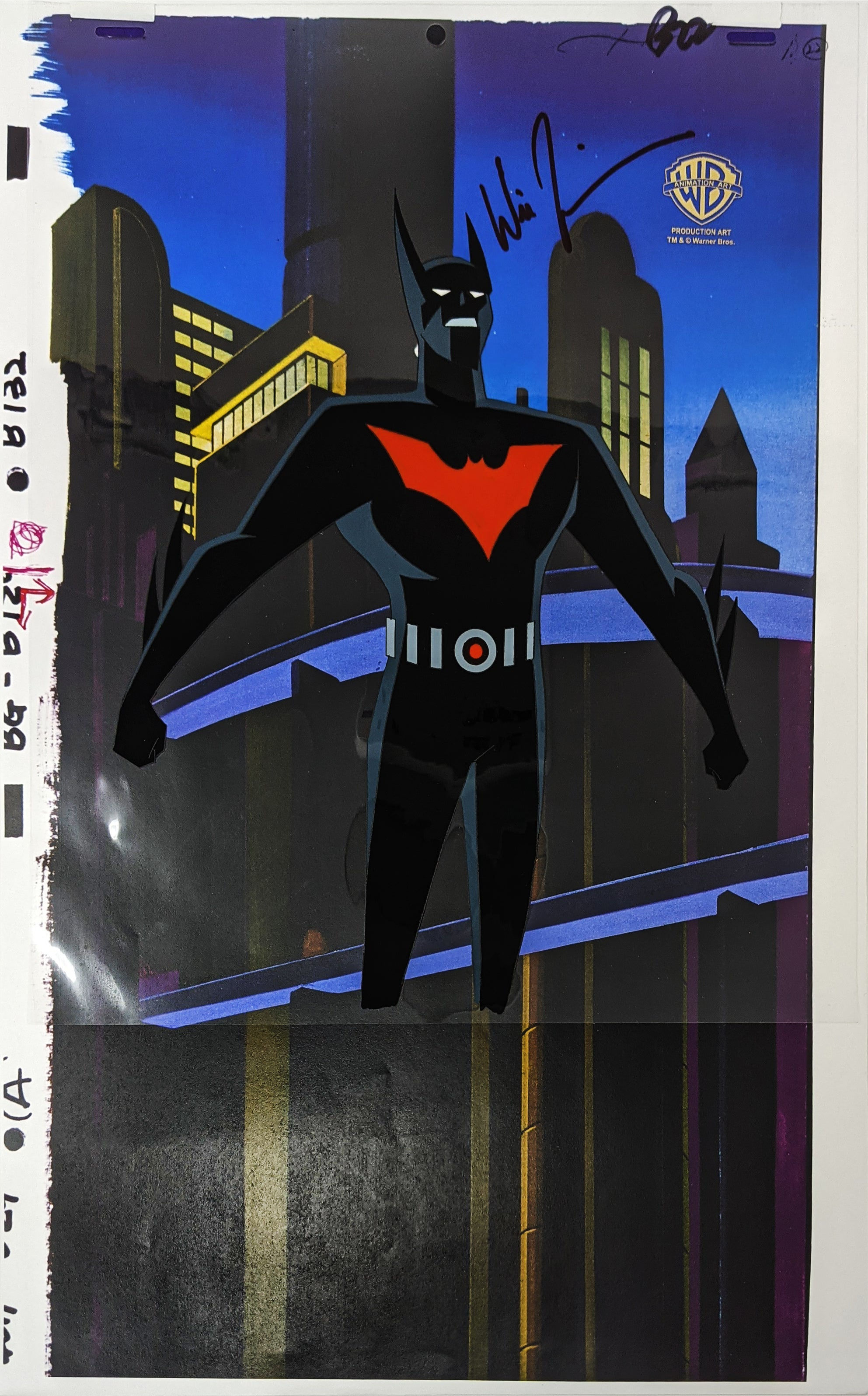 Wallpaper #G3dNJ5MB-pgBXx603KWL141 Will Friedle Batman Beyond 105x1225 Signed Animation Production Cel