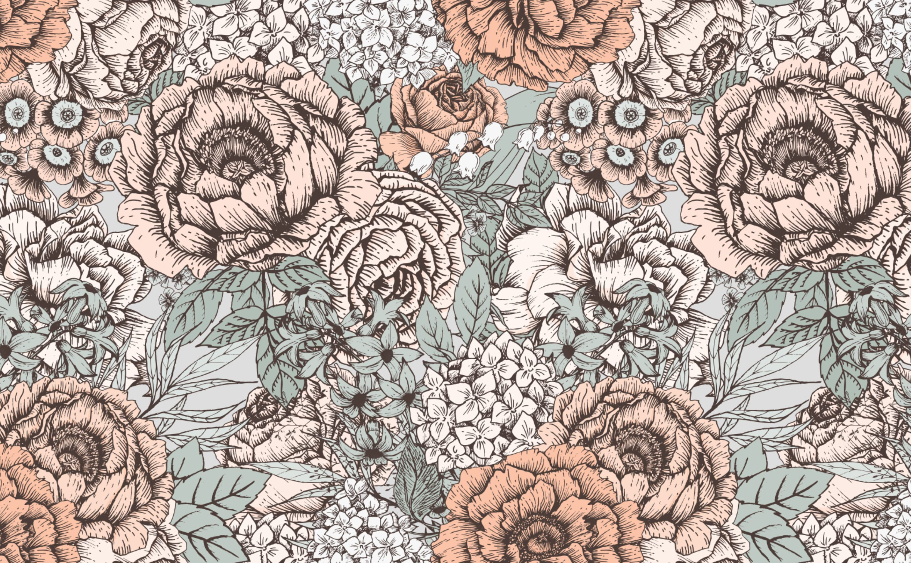 Wallpaper #9f5a4 Premium Vector Retro Seamless Background Pattern
