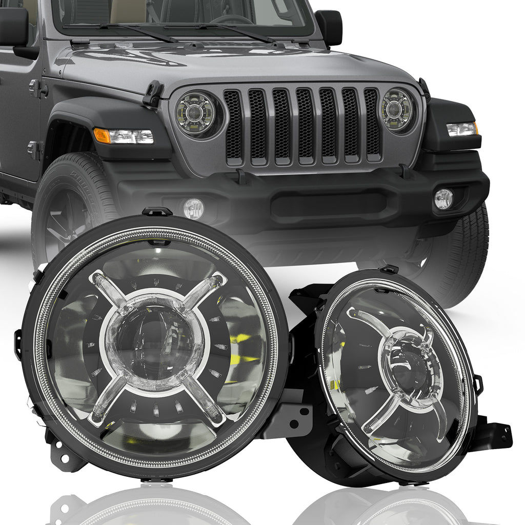 Wallpaper #3kDmL5MBJhL2WPbalr5E4 True 9 Inch LED Headlights for Jeep Wrangler Jl Jt Gladiator 2018 20