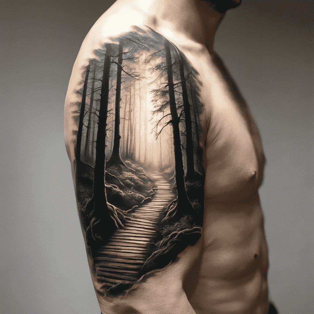 Wallpaper #c987a 115 Forest Tattoo Designs for Men Improb