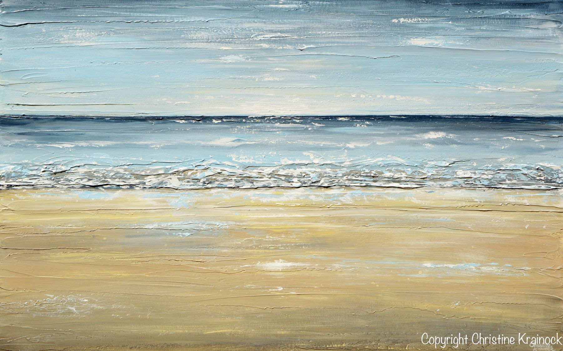 Wallpaper #UmcpA5MBSpphPi3-NrL_118 Original Art Abstract Seascape Painting Beach Ocean Blue Beige White