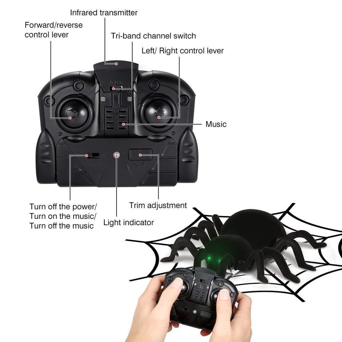 Wallpaper #CfQhOpMBKFX8bn3r83gp113 Remote Control Tarantula Spider Toy Musicwaker