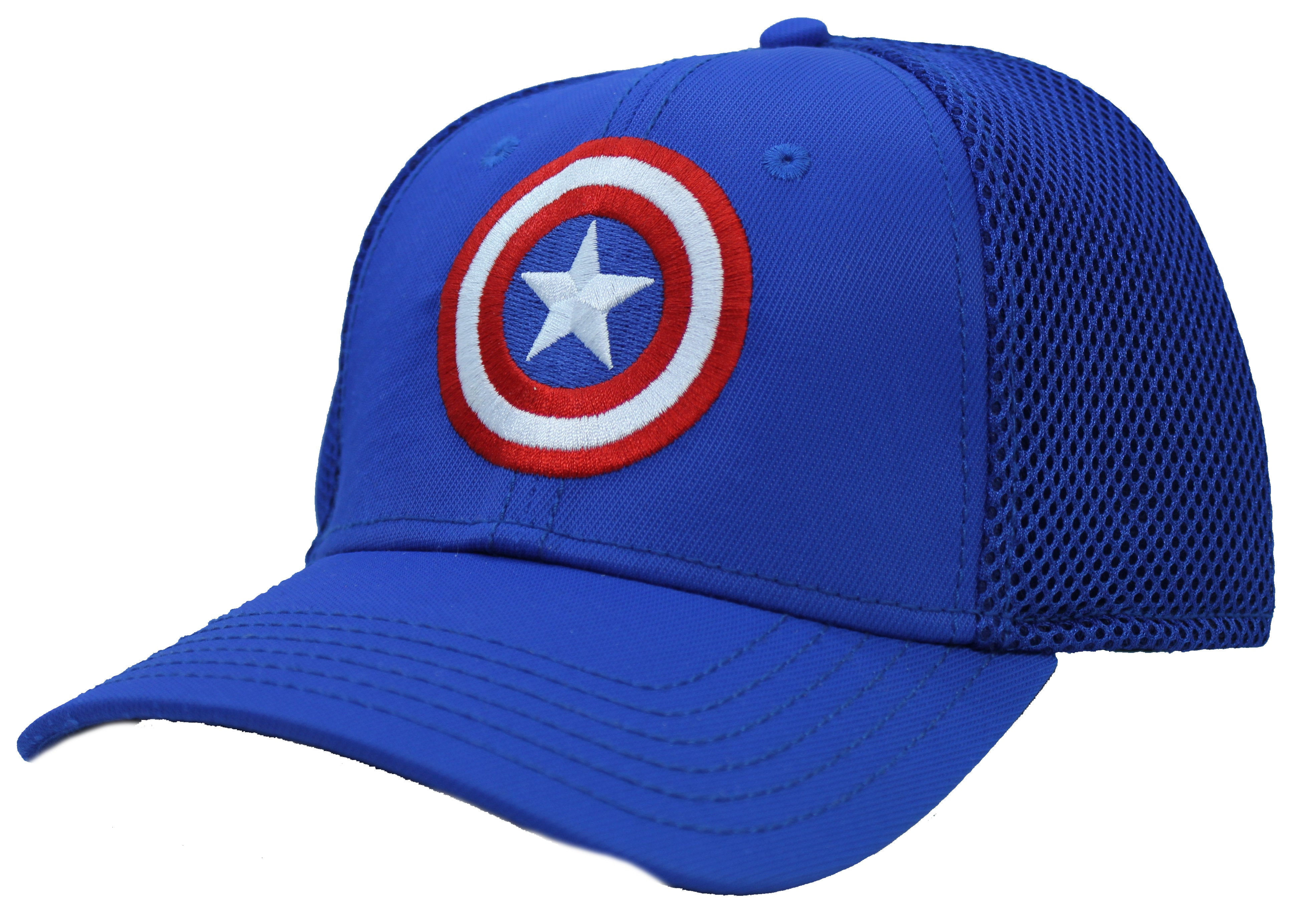 Wallpaper #JxkbNo8BtGB6xQ78ZqLY0 Captain America Classic Logo Flexible Fit Breathable Mesh Baseball Cap