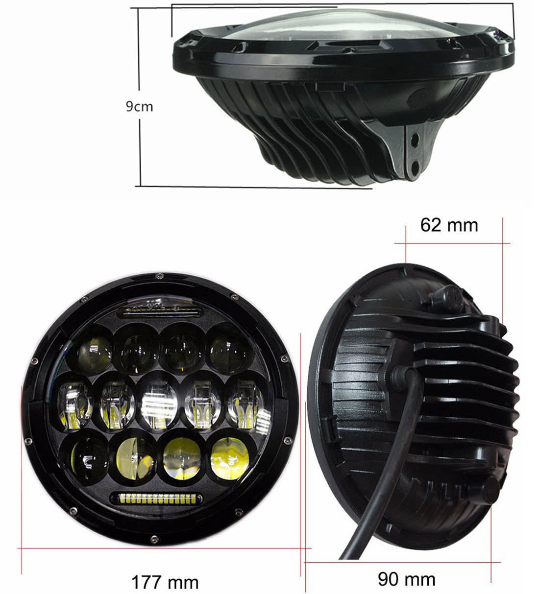 Wallpaper #3kDmL5MBJhL2WPbalr5E244 Jeep Wrangler Jk Honey Comb LED Headlights