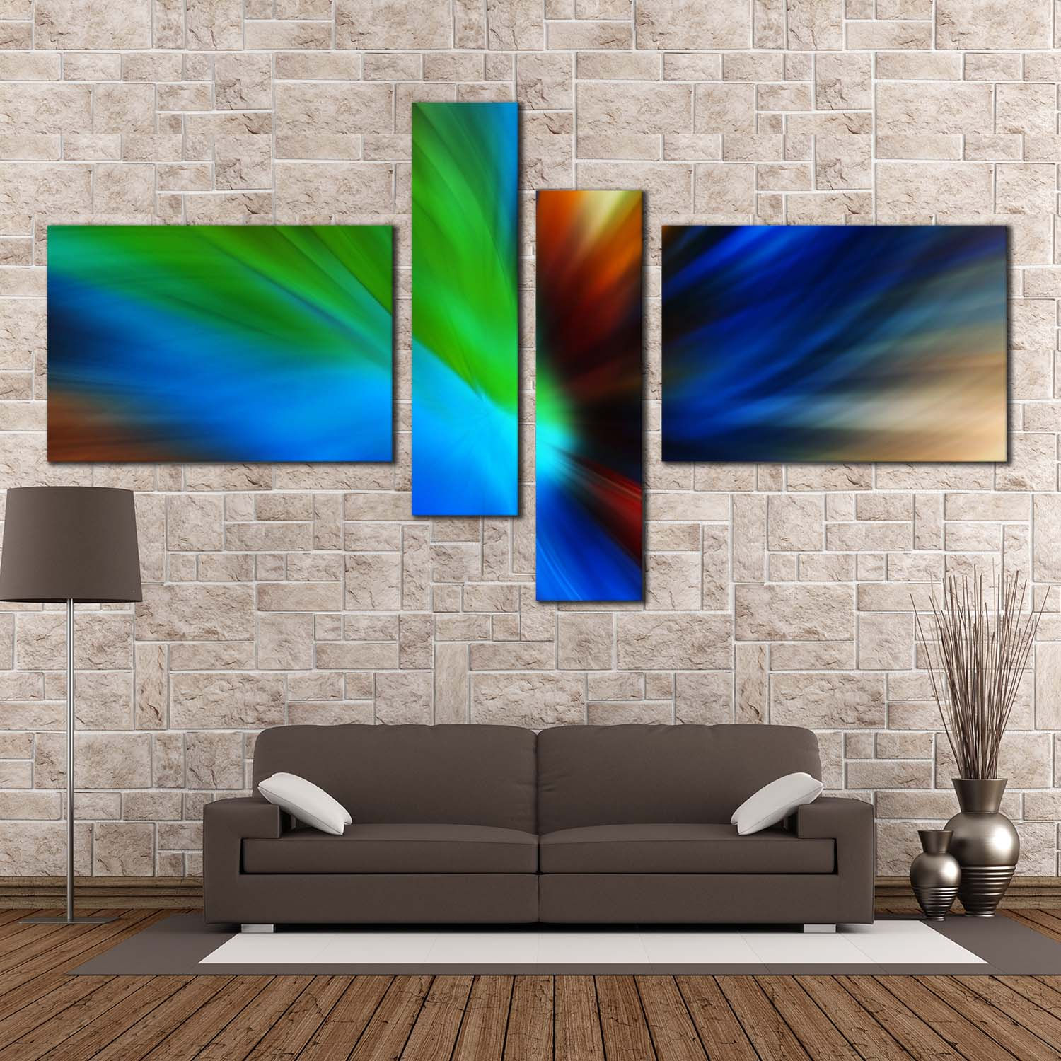 Wallpaper #FGfC_5IBSpphPi3-96QM12 Amazing Abstract Canvas Wall Art Contemporary Modern 4 Piece Multi Ca