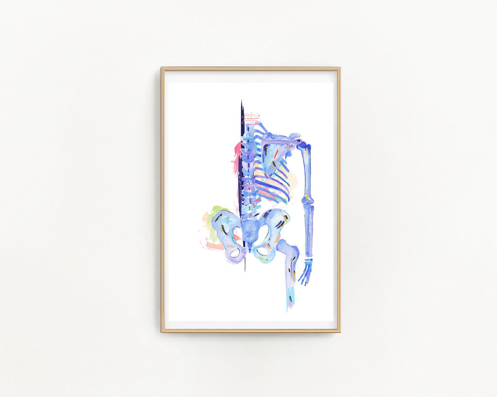 Wallpaper #WWdkEpMBSpphPi3-tvsO26 Human Skeleton Abstract Anatomy Art Print Medpapers