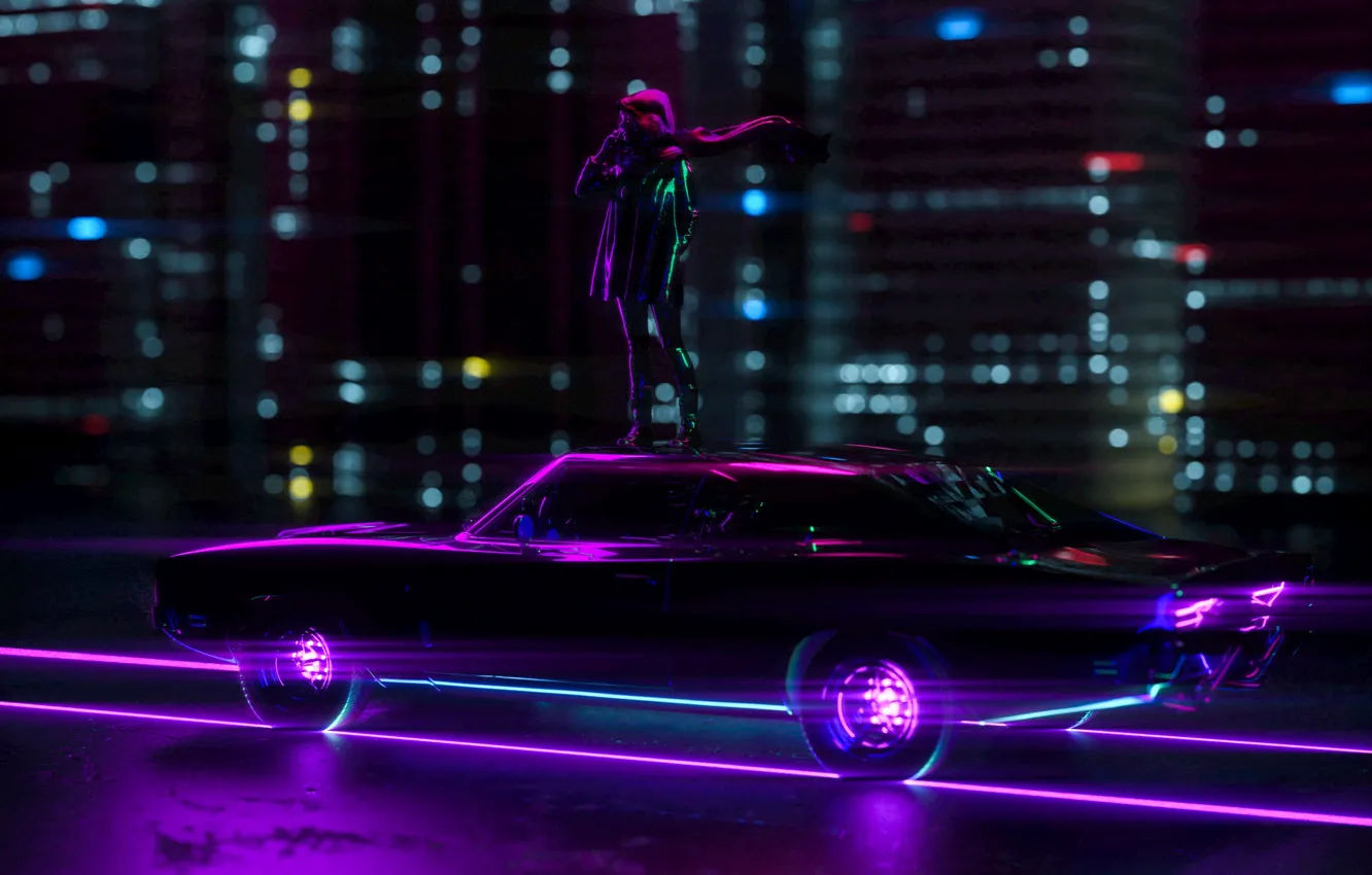 Wallpaper #D3TYxY4B_8f4nGFaNnH634 Wallpaper Auto Night the City Machine Style Style Neon Cyberpunk