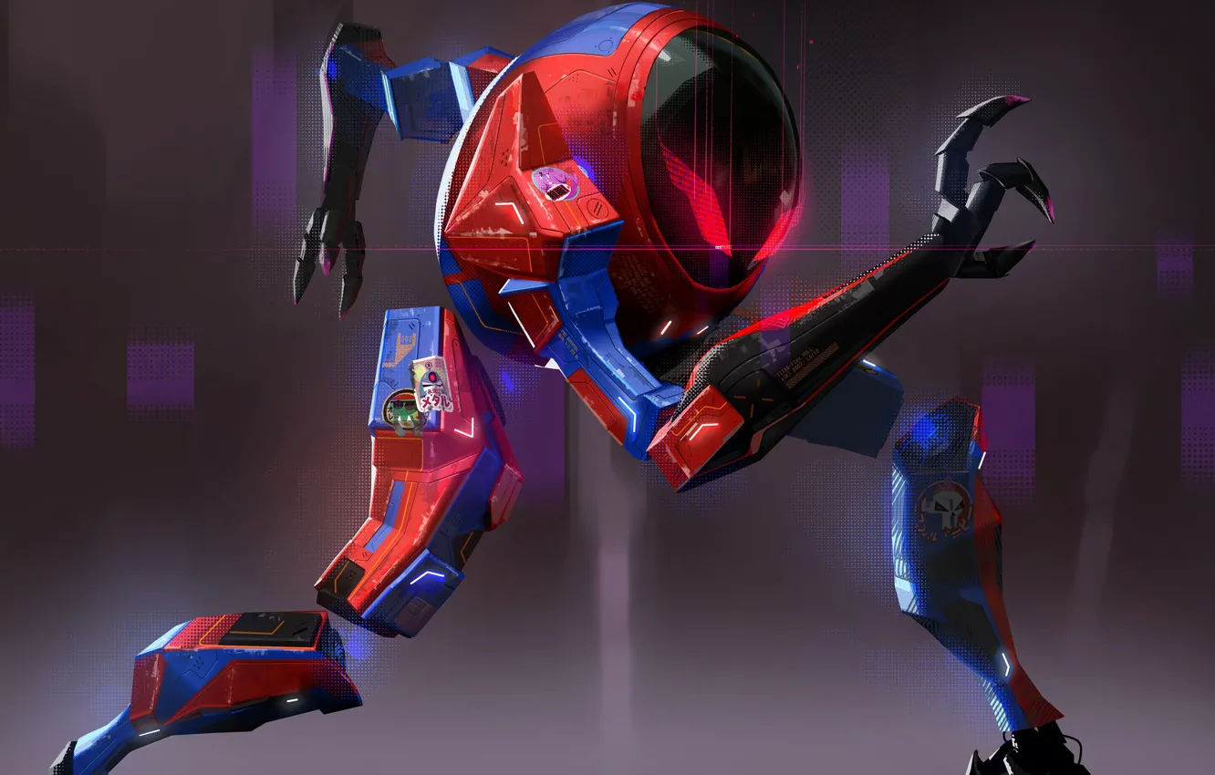 Wallpaper #K-o8V5MBlwTYPL18WxEs284 Wallpaper Background Fiction Cartoon Robot Poster Spider Man