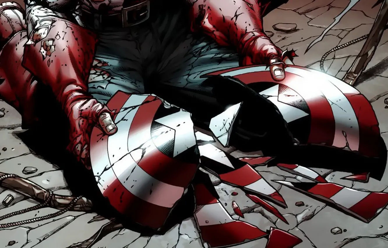 Wallpaper #FX0K8Y4Bnwiau_P6vQgd26 Oboi Fantasy Marvel Comics Captain America Hands Broken Artwork