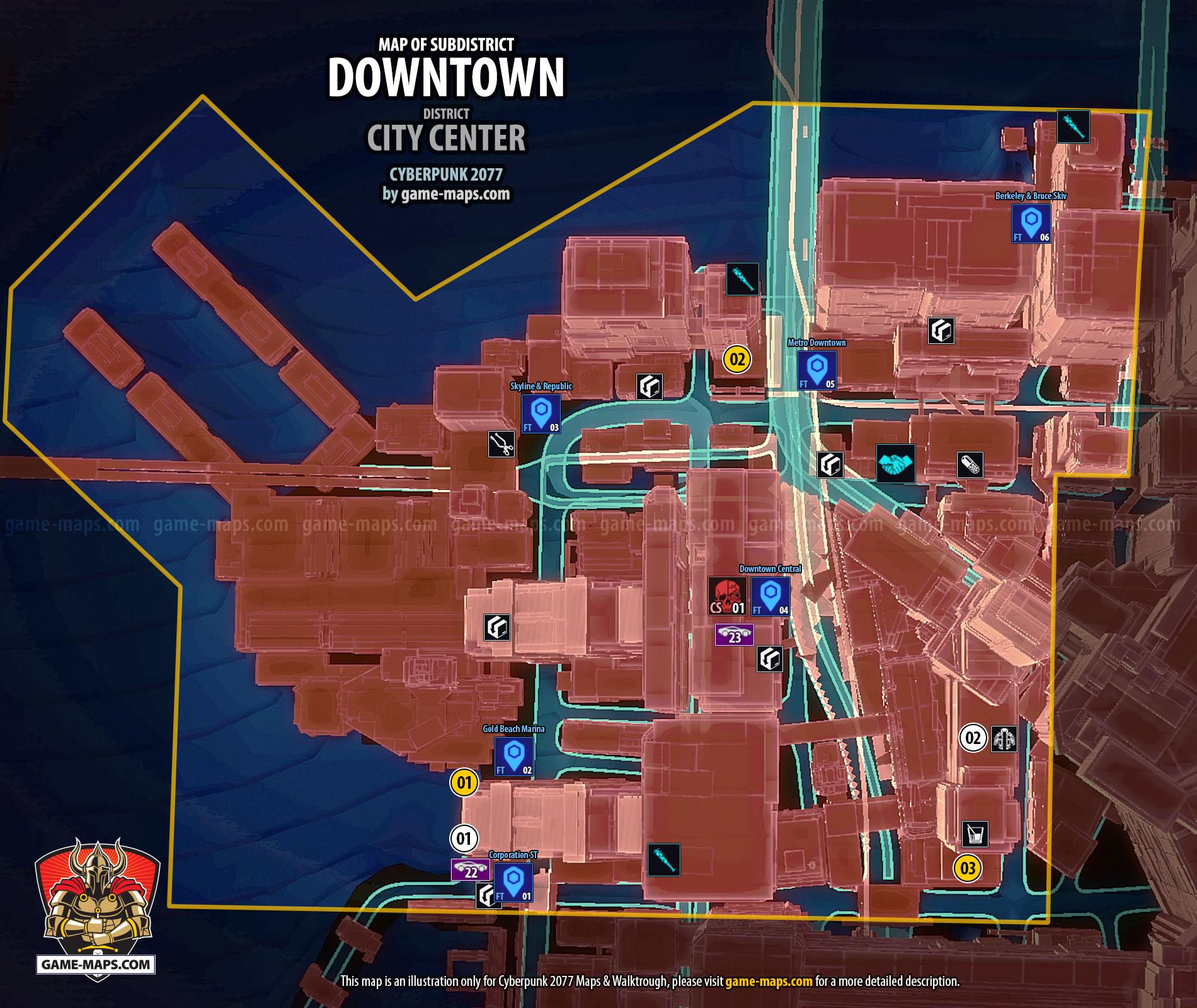 Wallpaper #VRmmBI8BtGB6xQ78zk-r39 Cyberpunk 2077 Downtown Map