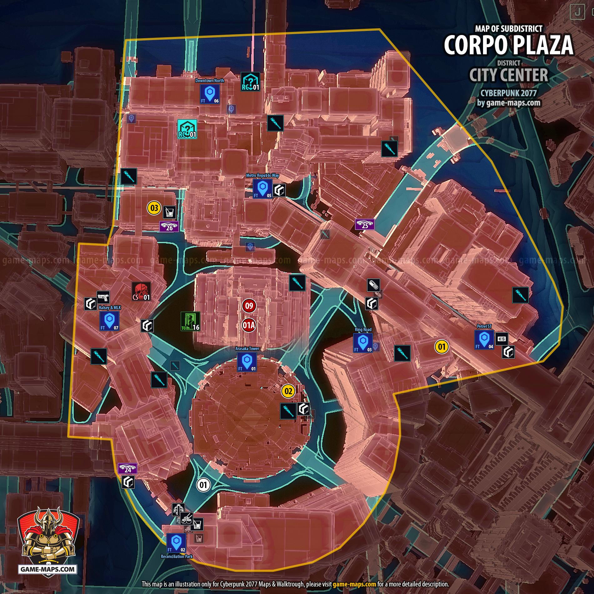 Wallpaper #oxo1T5MB1yWOL4qgm37V175 Corpo Plaza Map City Center Cyberpunk 2077 Cp77