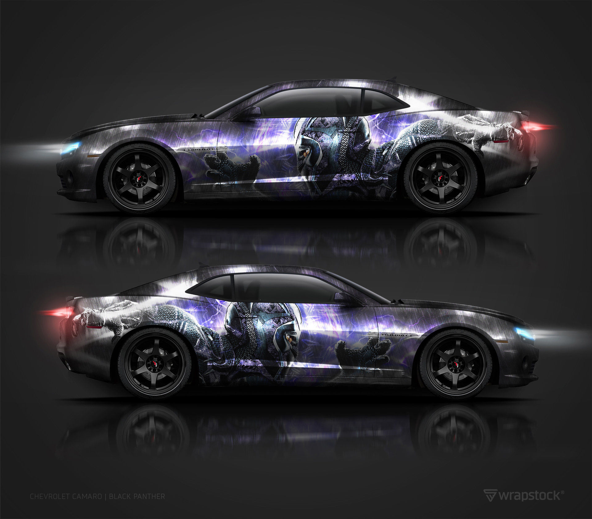 Wallpaper #SBrvTpMB1yWOL4qgL34p21 Chevrolet Camaro Black Panther Design Wrapstyle