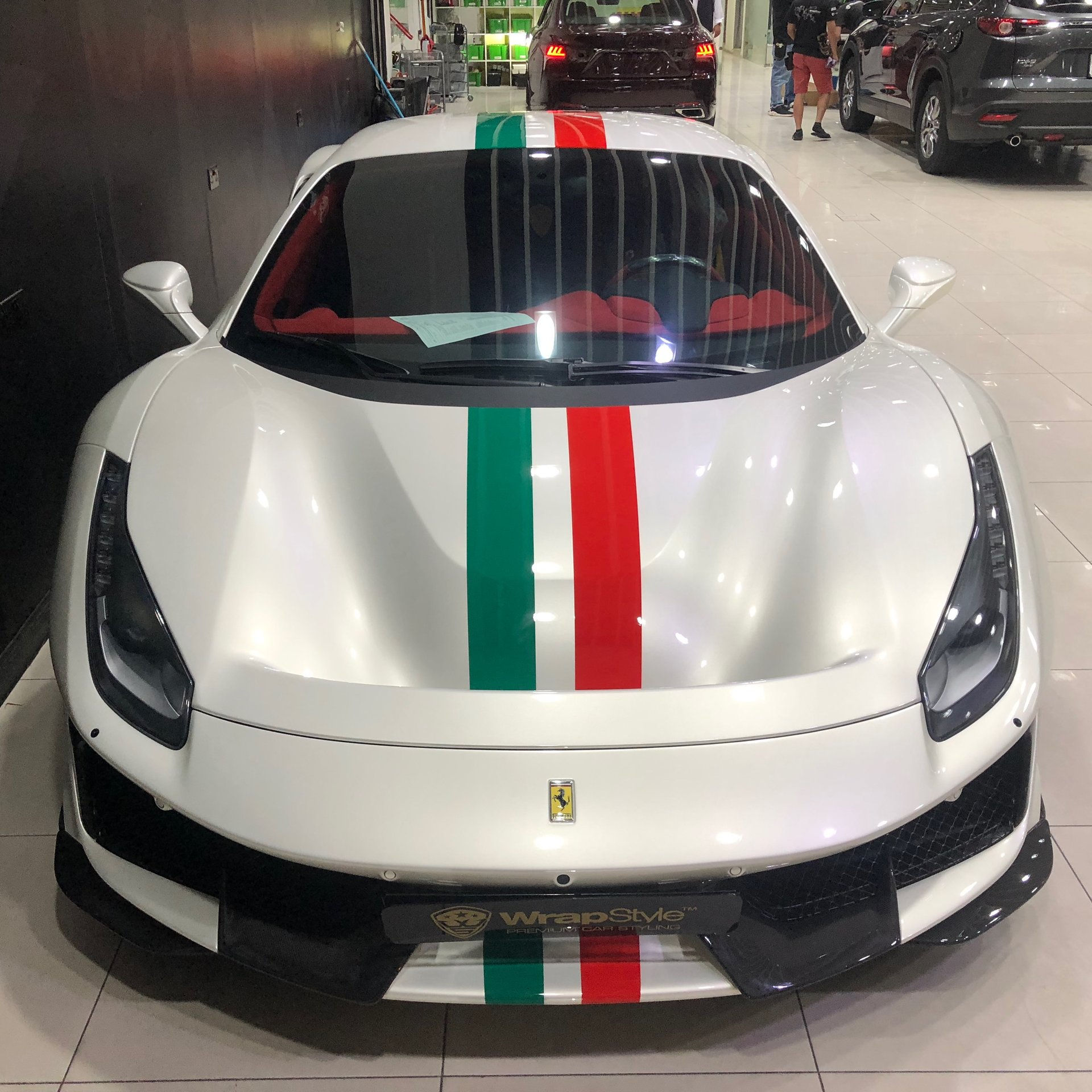 Wallpaper #JX3n9I4Bnwiau_P6bRH-45 Ferrari 488 Pista Italian Stripes Design Wrapstyle