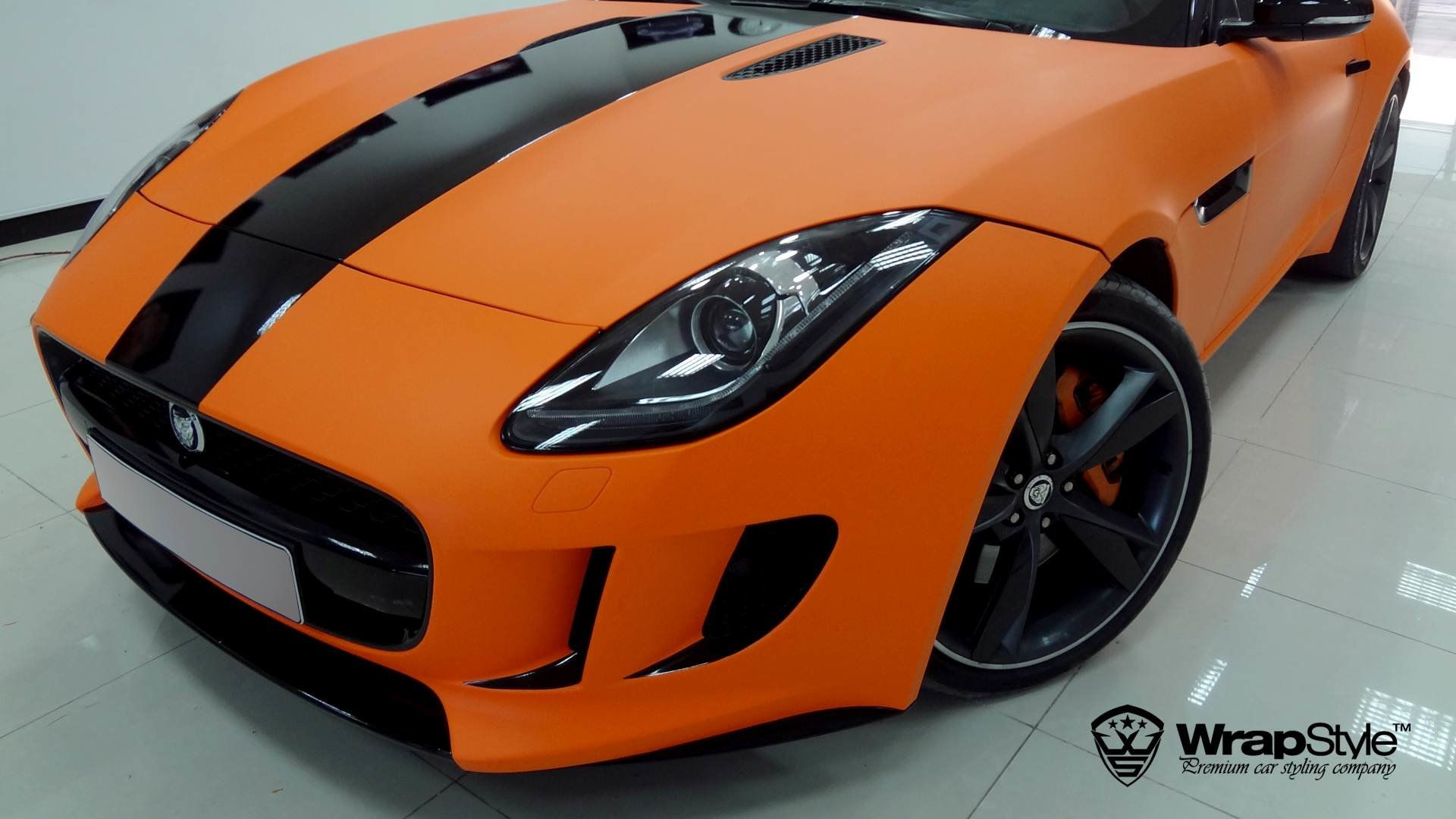 Wallpaper #OhnINY8BtGB6xQ78UKE70 Jaguar F Type Orange Matt Wrap Wrapstyle