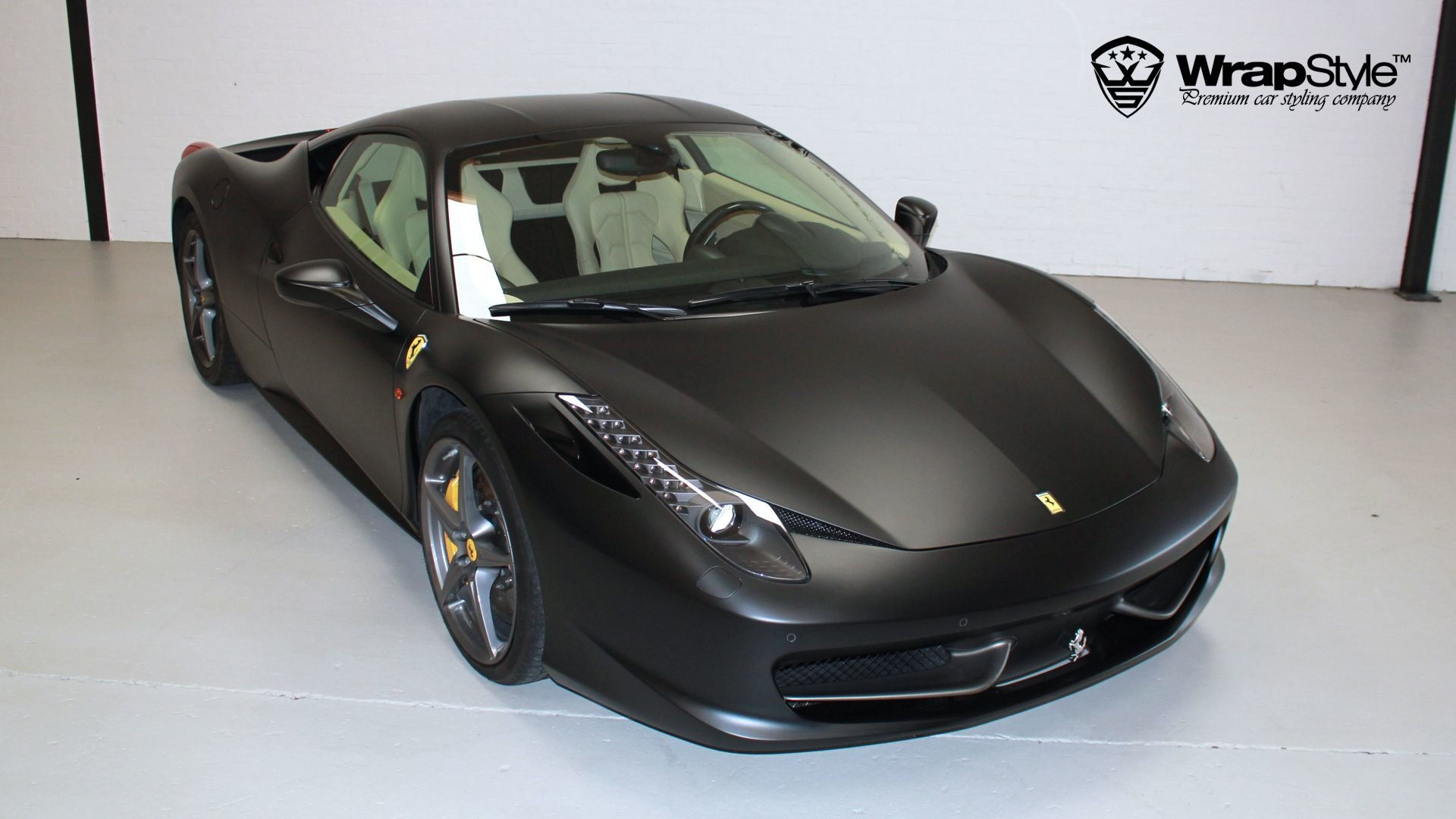 Wallpaper #shnbA48BtGB6xQ78J0xh51 Ferrari 458 Black Matt Wrapstyle