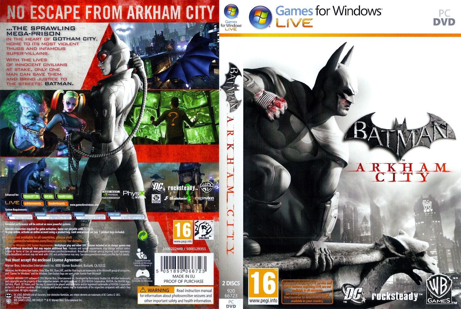 Wallpaper #vWjXIJMBSpphPi3-_y61190 Descarga Juegos Mega PC Batman Arkham City Goty Espanol