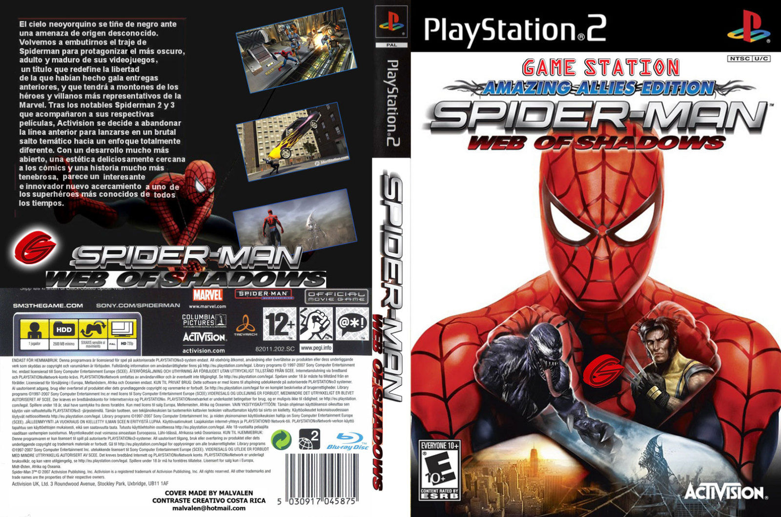Wallpaper #0hmcEo8BtGB6xQ78DmM230 Game PS2 Spiderman Web of Shadows