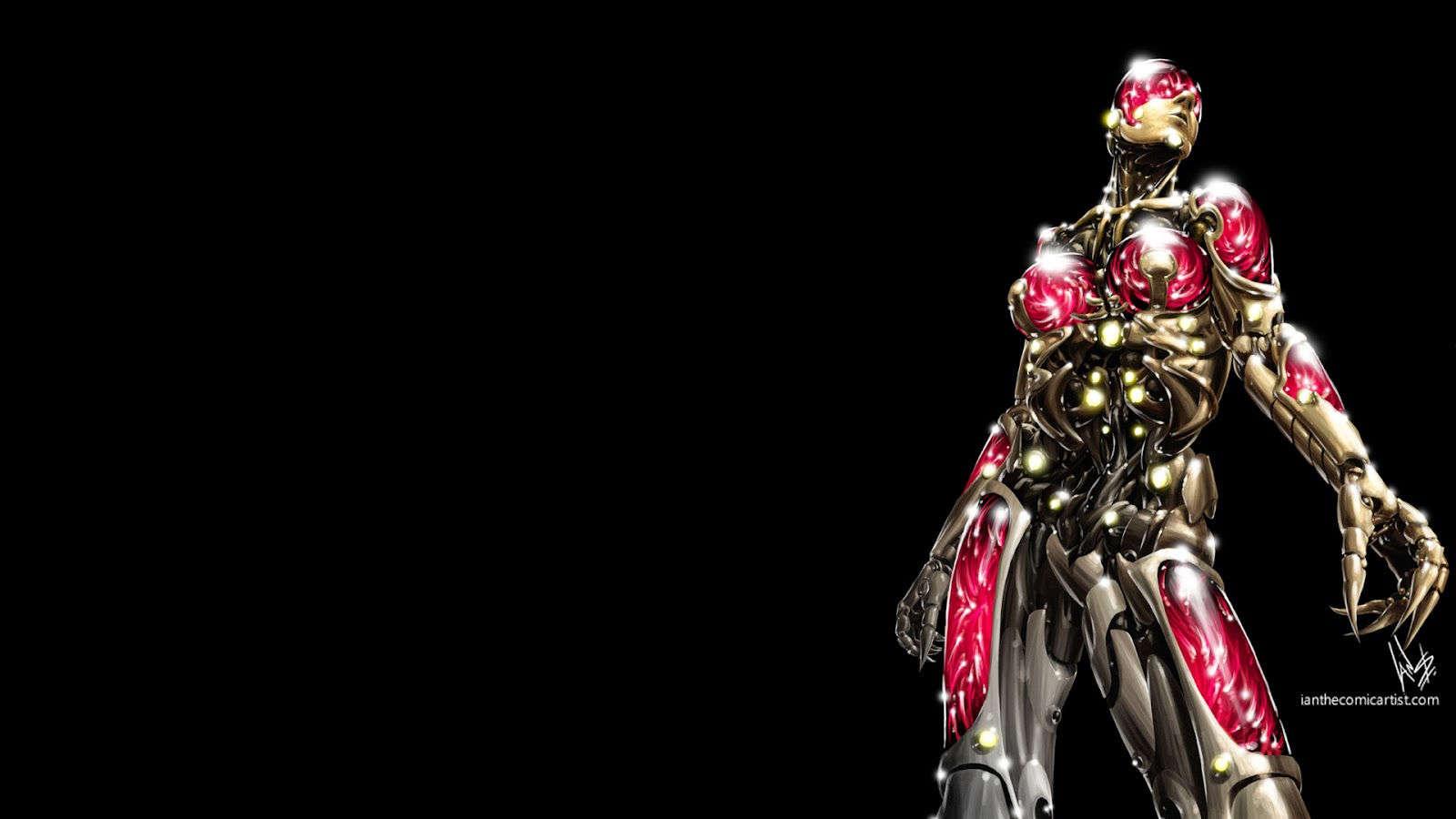Wallpaper #n31a844Bnwiau_P6gQxF48 Cyberpunk Robot Desktop Wallpaper
