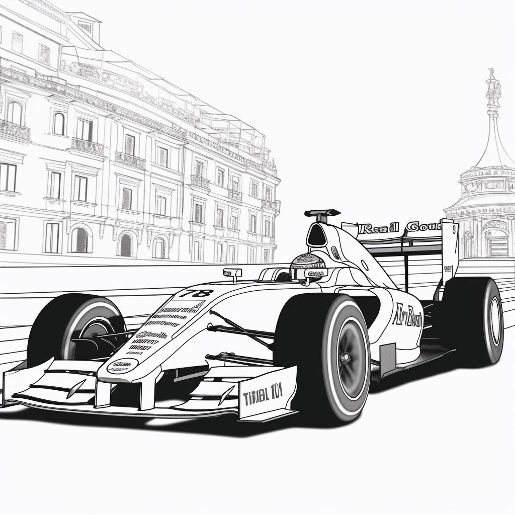 Wallpaper #gP9paZMB3lSXT3zU9OUB362 Alfa Romeo F1 Monaco 03 from Formula 1 Coloring Page