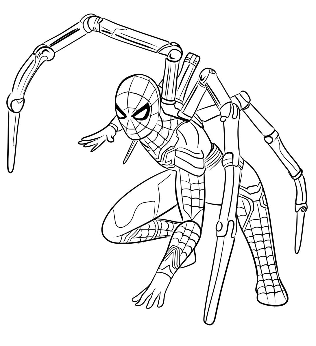 Wallpaper #aTNBM5MBcgDP3FvJcqoo280 Iron Spider 01 Coloring Page