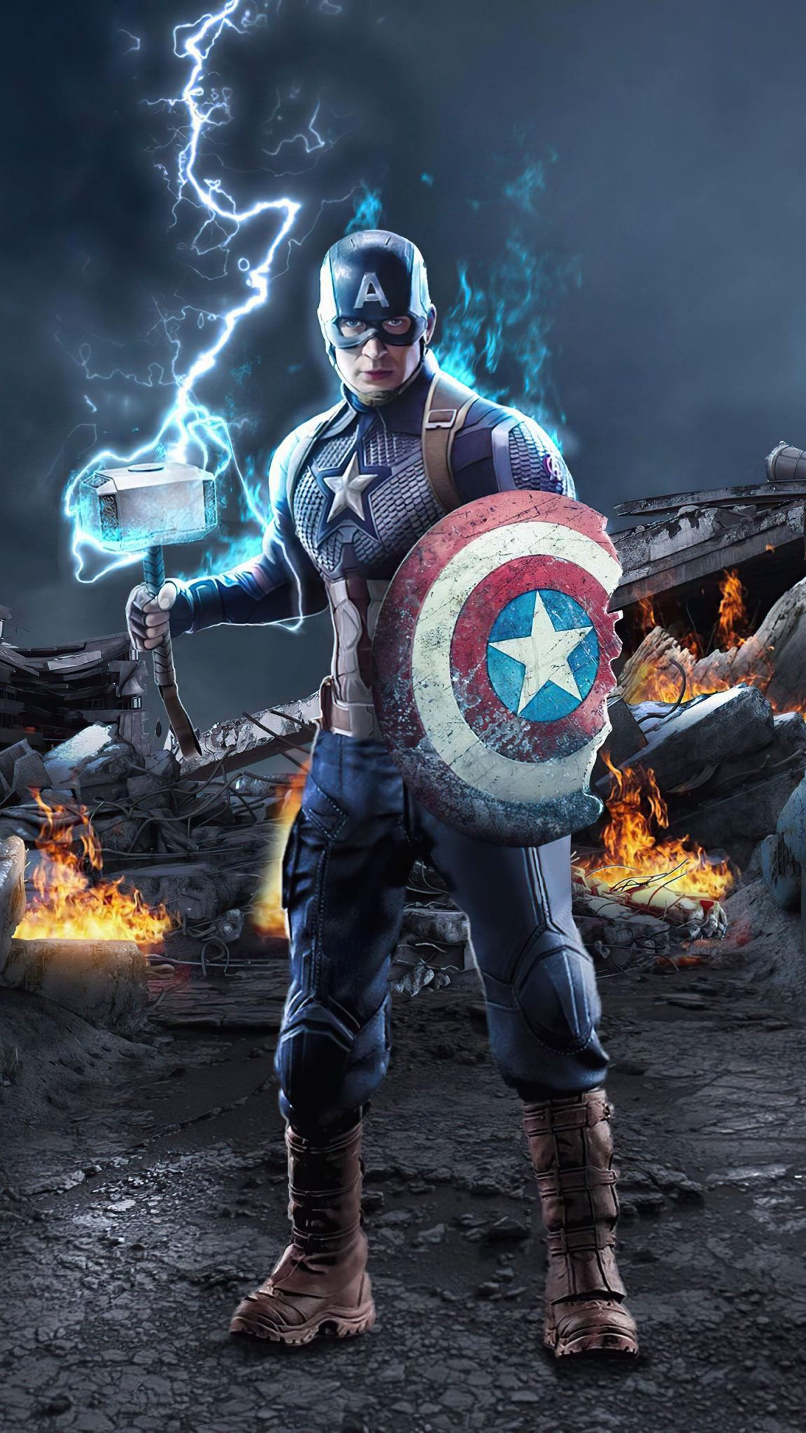 Wallpaper #D30K8Y4Bnwiau_P6bQhF6 Captain America with Broken Shield Wallpaper