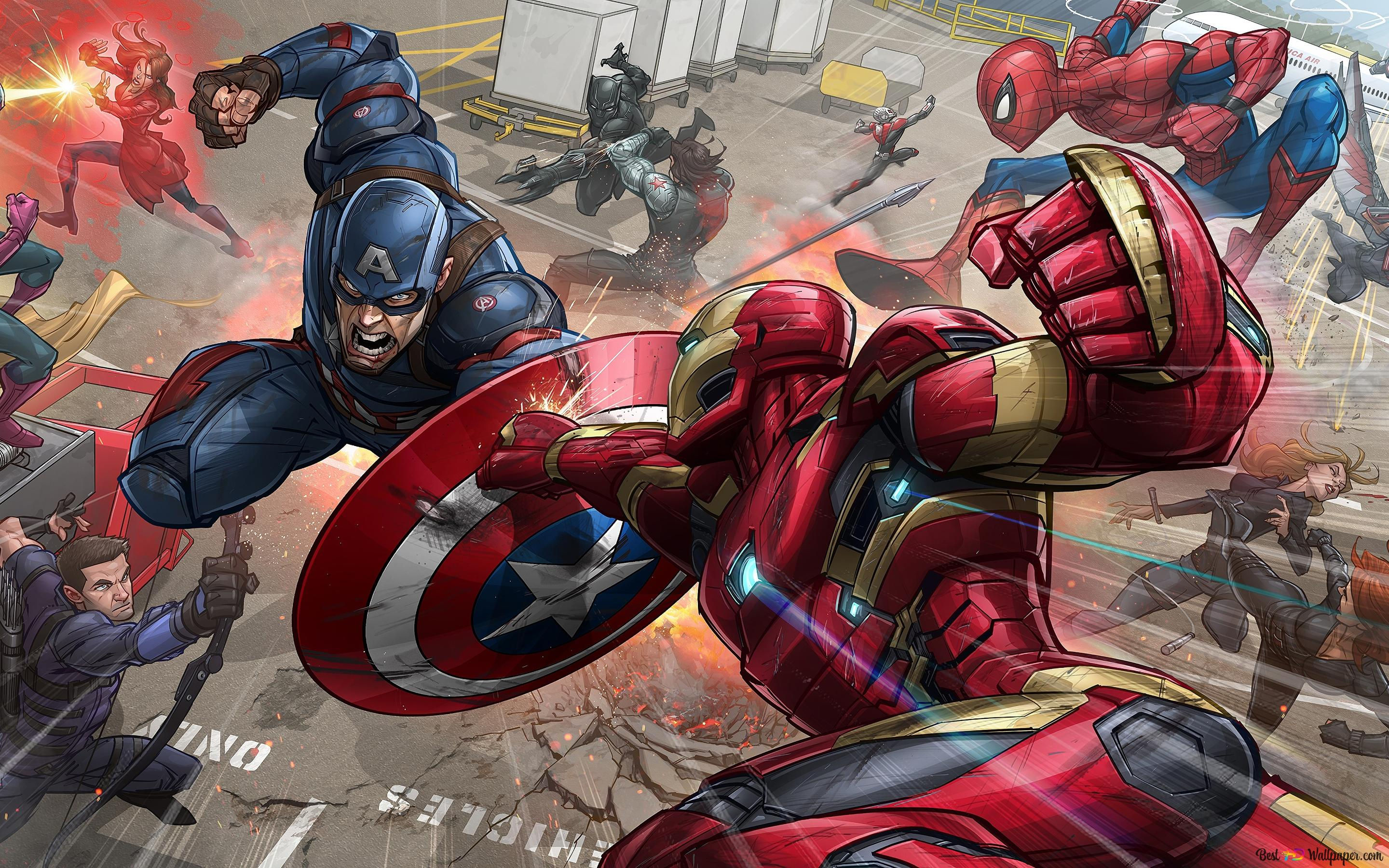 Wallpaper #xzEUNpMB5zzyi_yYV1iX121 Iron Man vs Captain America 4K Wallpaper Download