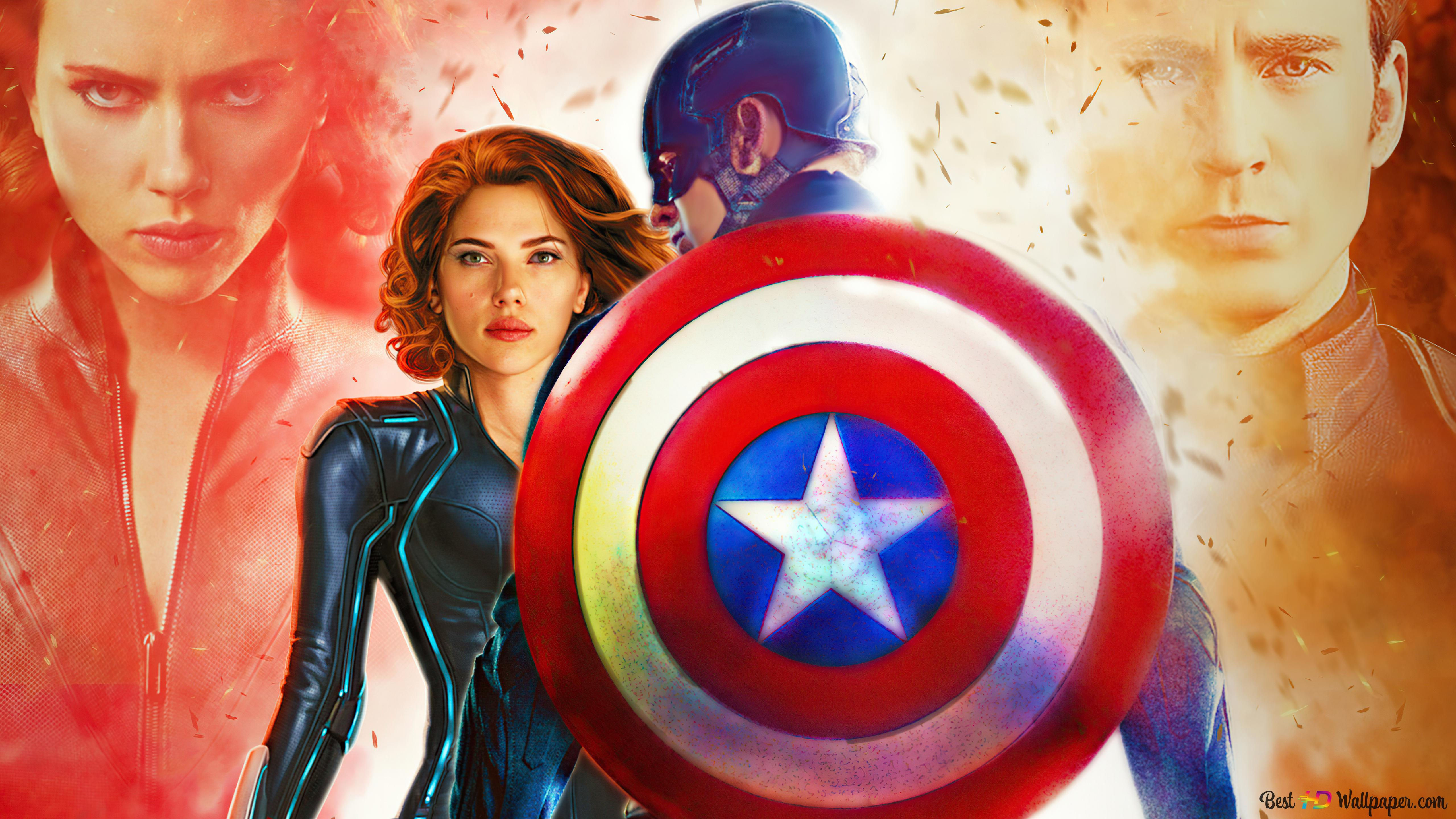 Wallpaper #gBnZOY8BtGB6xQ78Kava50 Romonogers Couple Name of Black Widow and Captain America 4K Wallpaper