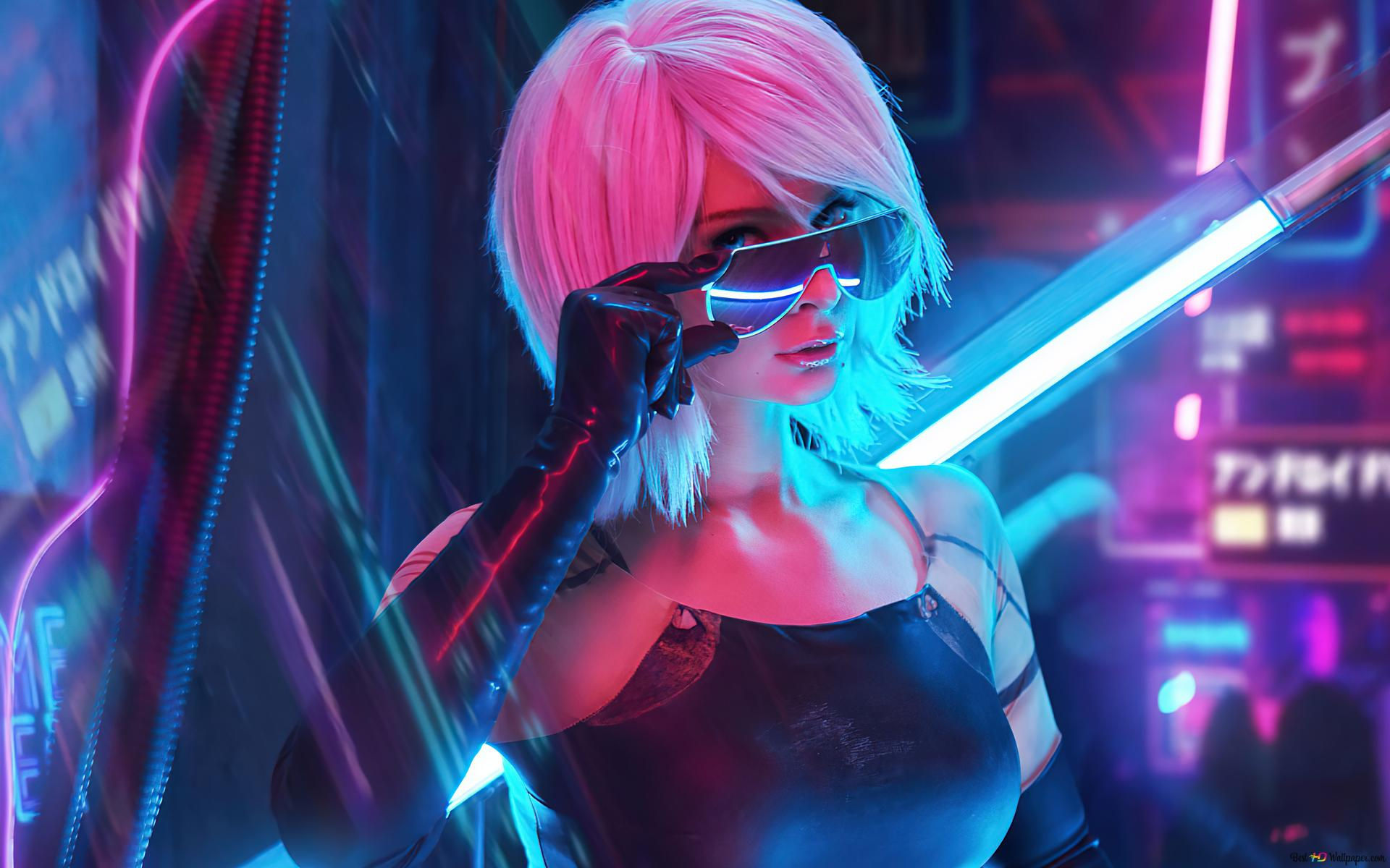 Wallpaper #cBkQBI8BtGB6xQ78o00318 Cyberpunk 2077 Video Game Yorha A2 Cosplay Girl 4K Wallpaper Download