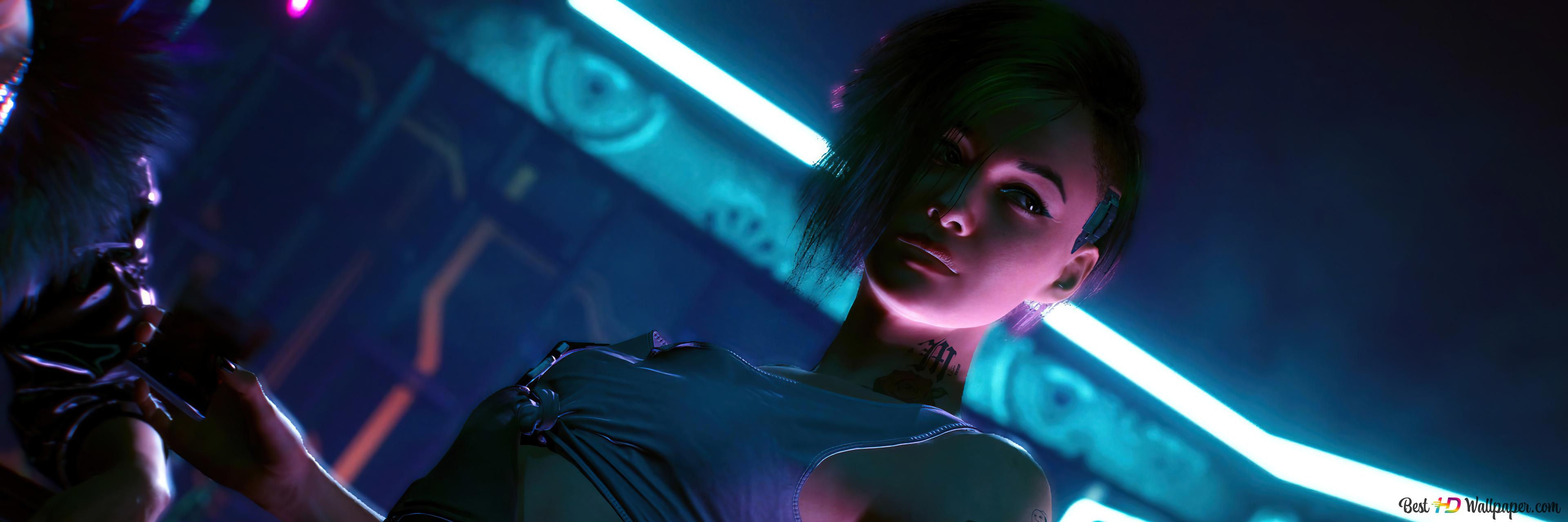 Wallpaper #PWfbDpMBSpphPi3-CuyZ75 Cyberpunk 2077 Video Game Judy Alvarez 4K Wallpaper Download