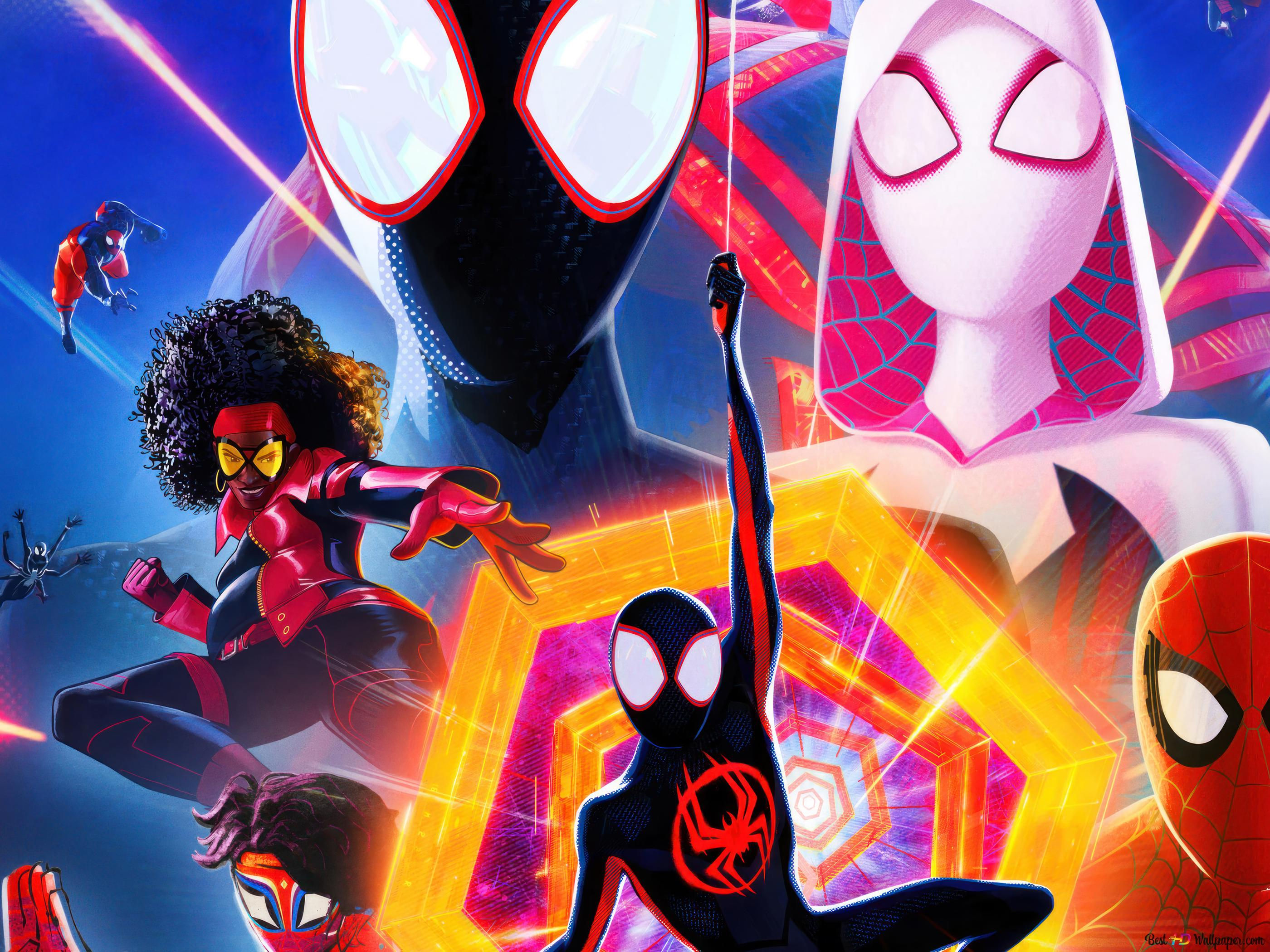 Wallpaper #p6XkN5MBVBiSkHCakoxJ323 Spider Man Across the Spider Verse Characters Poster 4K Wallpaper Download