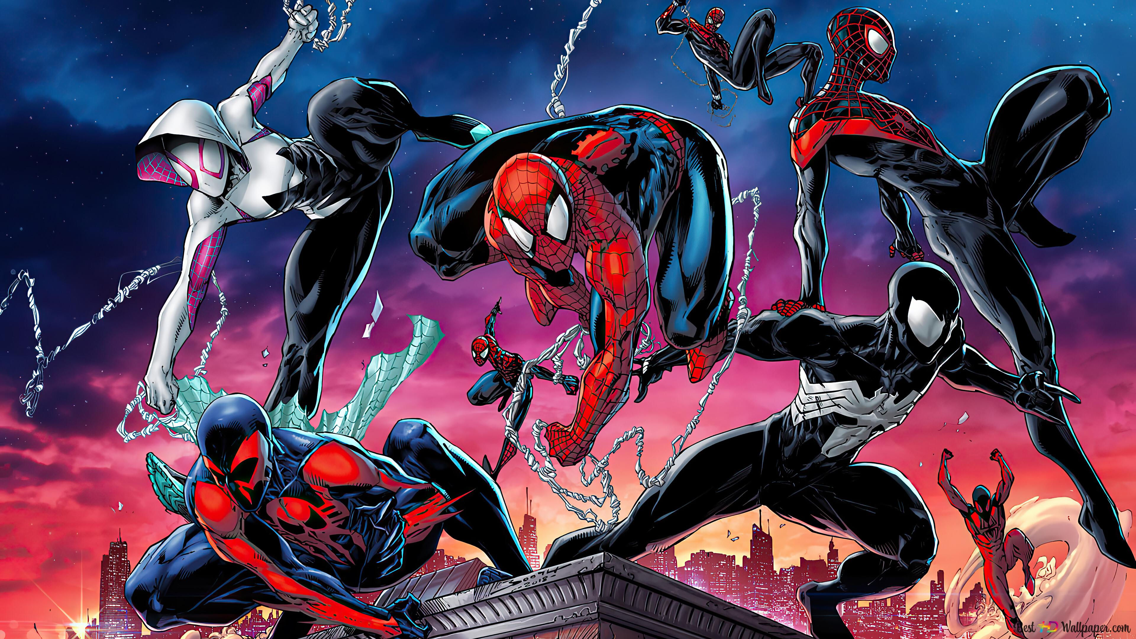 Wallpaper #QiwuSZMB0E1QgA7wj_Jf13 Spider Man Alternate Versions Marvel 4K Wallpaper Download