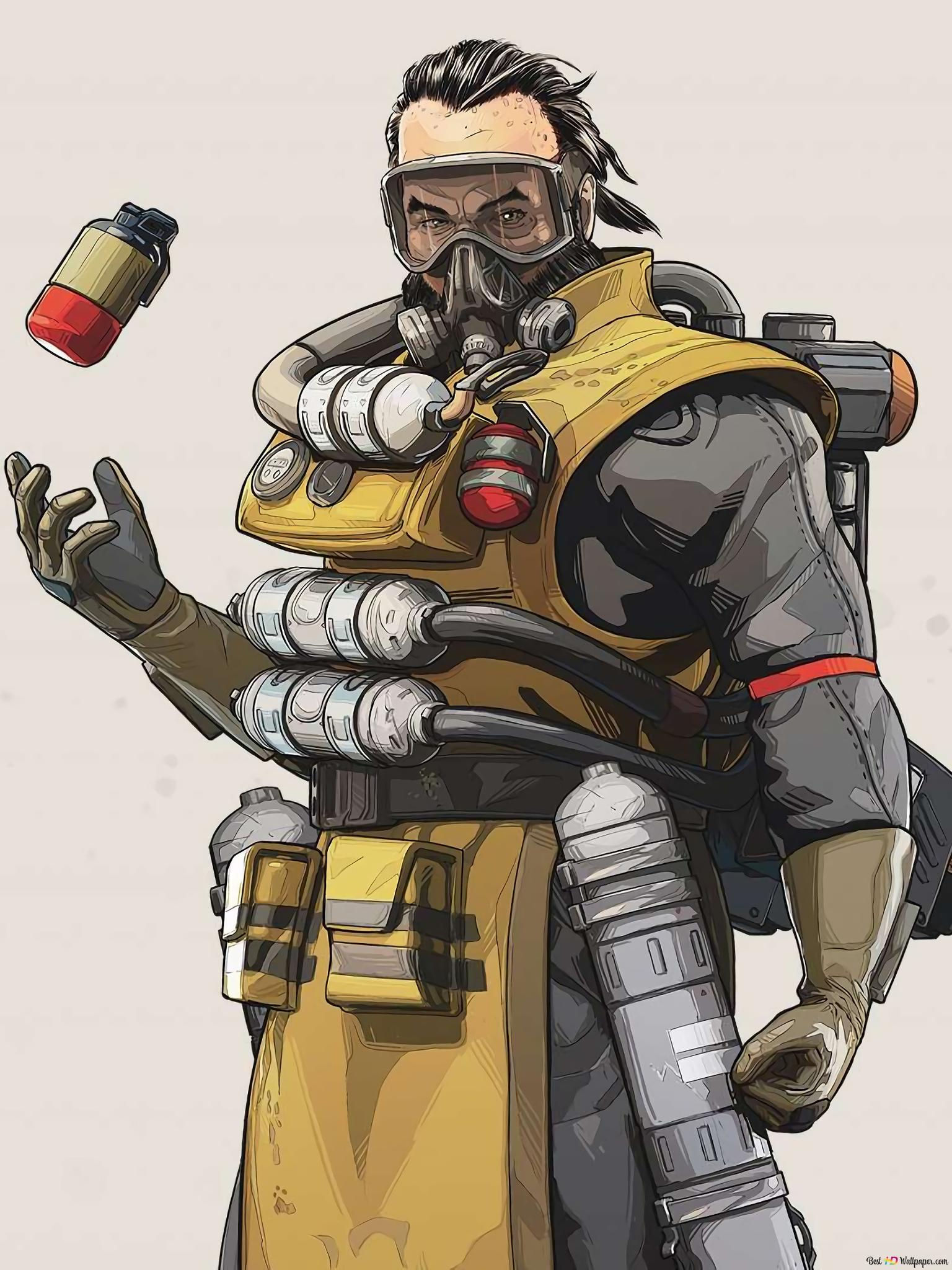 Wallpaper #TWfuAJMBSpphPi3-BKjJ331 Apex Legends Caustic Character 4K Wallpaper Download