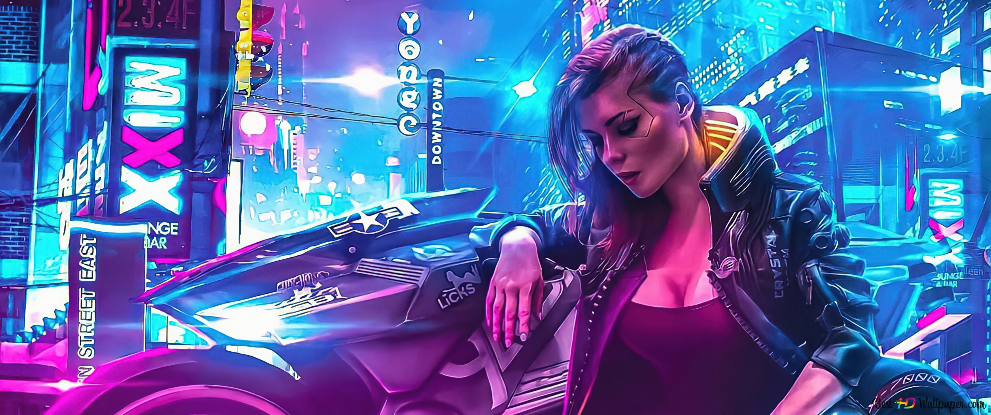 Wallpaper #kxnHII8BtGB6xQ78yX4B47 Jeu Video Cyberpunk 2077 Female V Fanart HD Fond Decran