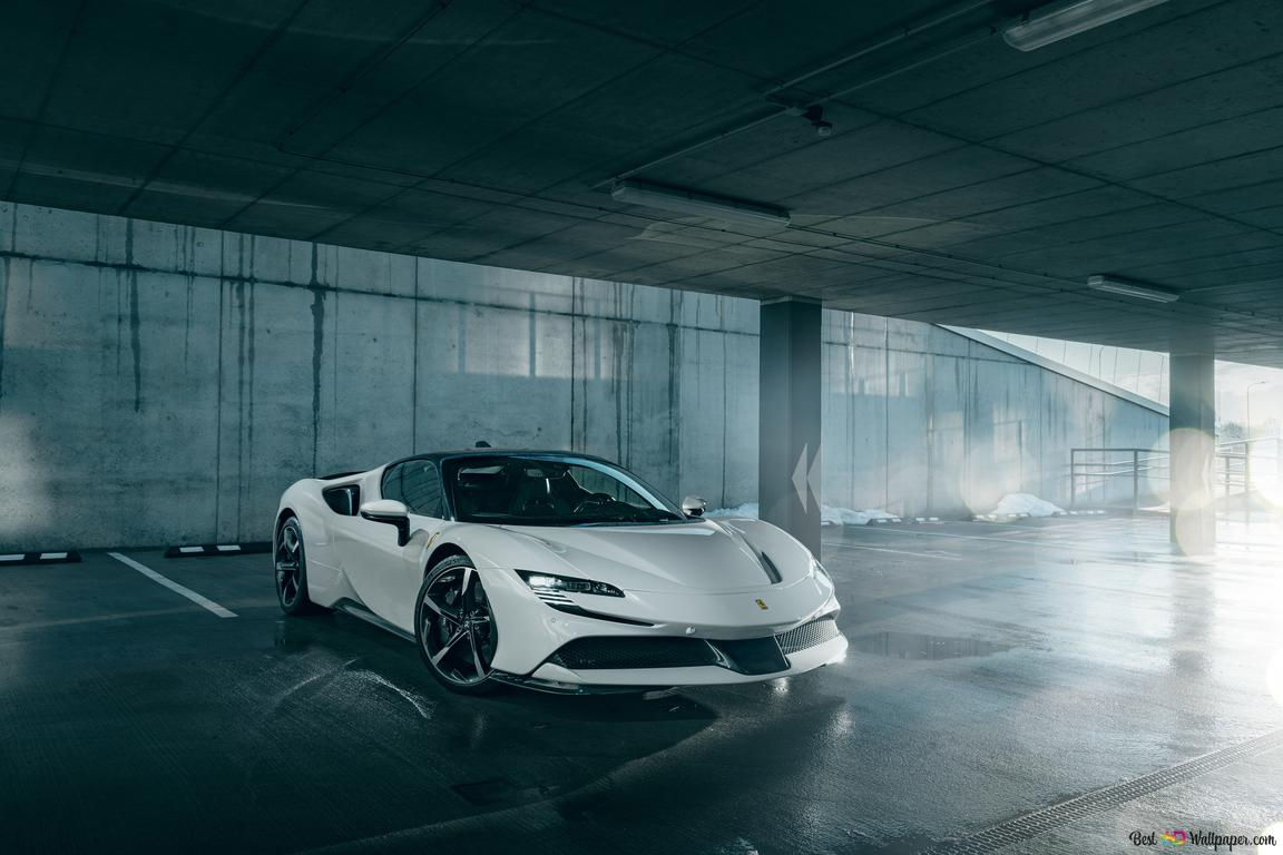 Wallpaper #Jn1b8I4Bnwiau_P6gQZn3 Ferrari Sf90 White Car 4K Wallpaper Download