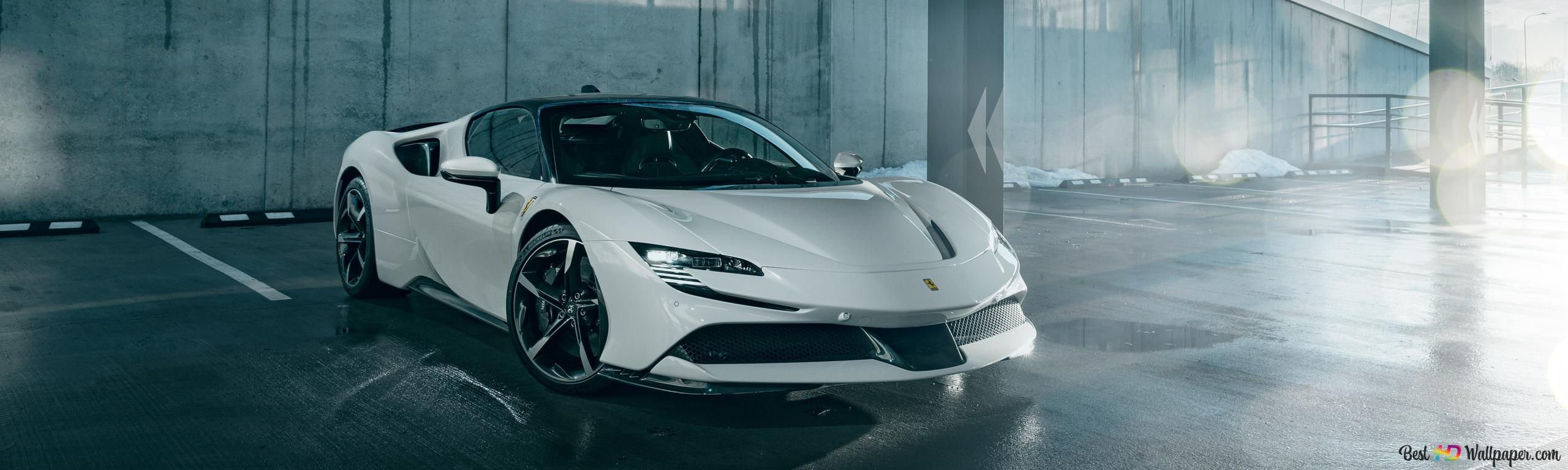 Wallpaper #Jn1b8I4Bnwiau_P6gQZn44 Ferrari Sf90 White Car 4K Wallpaper Download