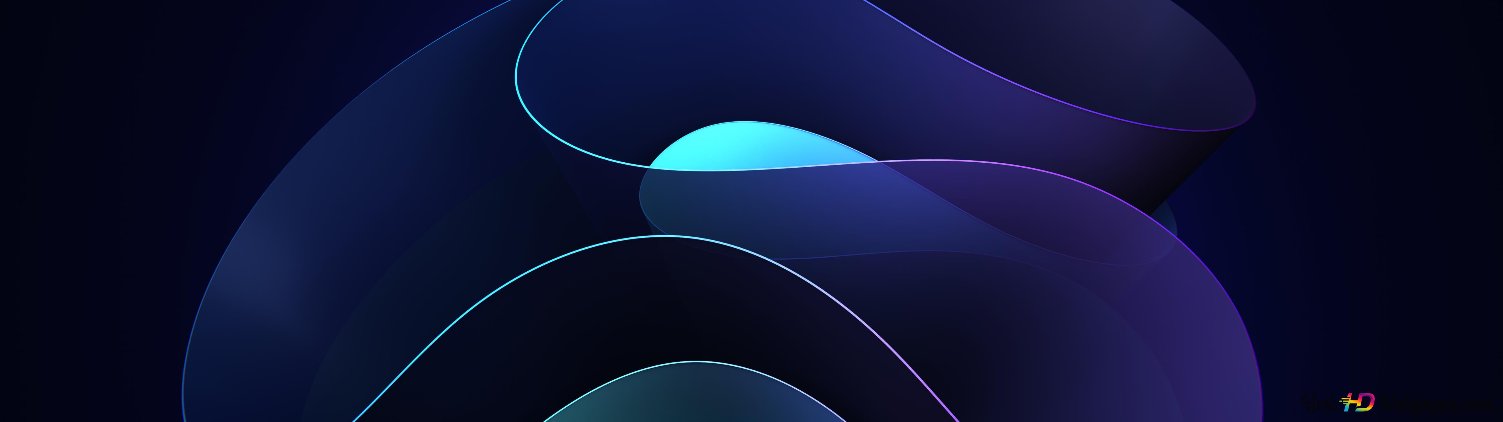 Wallpaper #9G0zaJcBycdYOYFTVm_Q87 Purple and Light Windows 11 Design in Front of a Black Background 4K