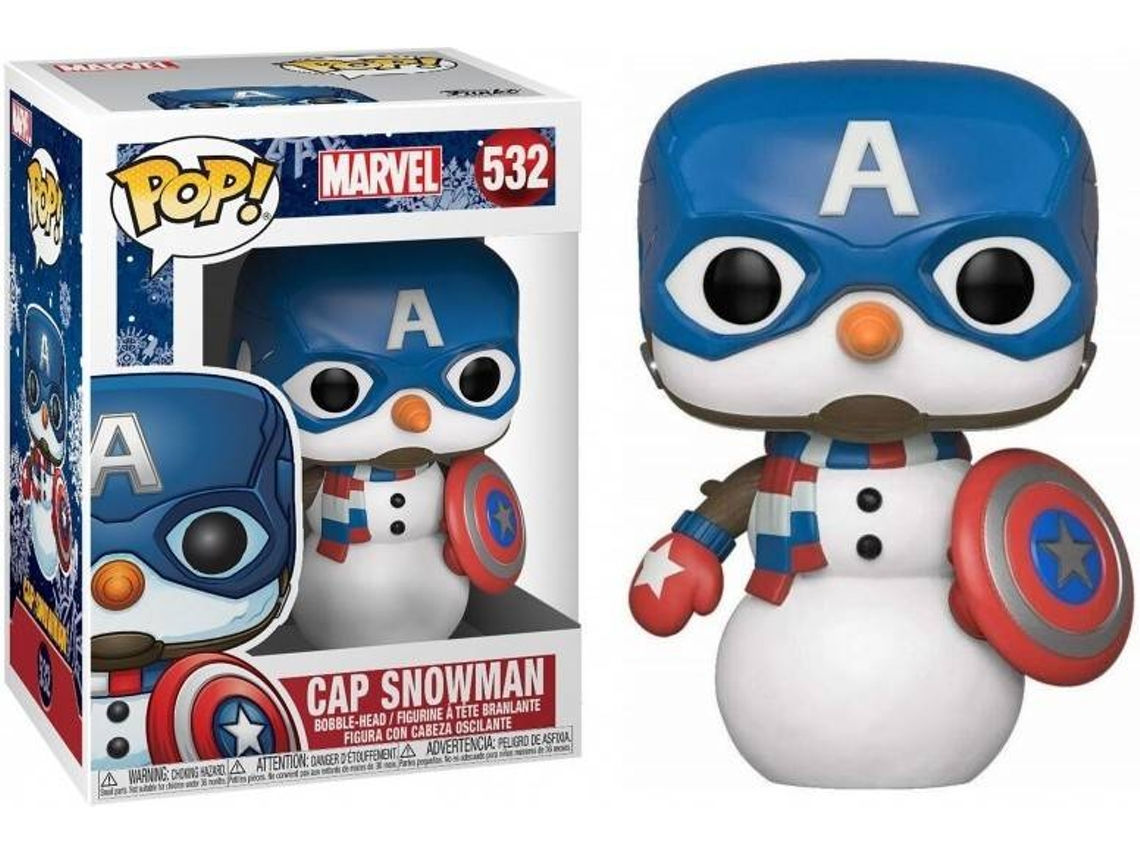 Wallpaper #36VyOJMBVBiSkHCa6I2W276 Figura Funko Pop Marvel Holiday Captain America Snowman Wortenpt