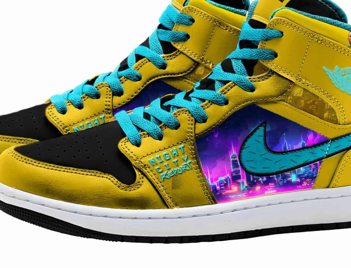 Wallpaper #t_-xa5MB3lSXT3zUj-gf5 Introducing the Cyberpunk 2077 X Nike Air Jordan 1 Sneaker