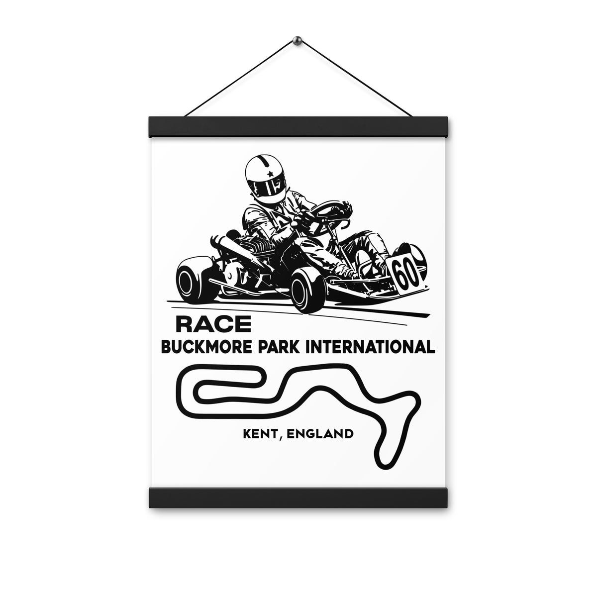 Wallpaper #bmce8JIBSpphPi3-v2Wt230 Vintage Karting Race Buckmore Park Intl Kent England Poster with Hang