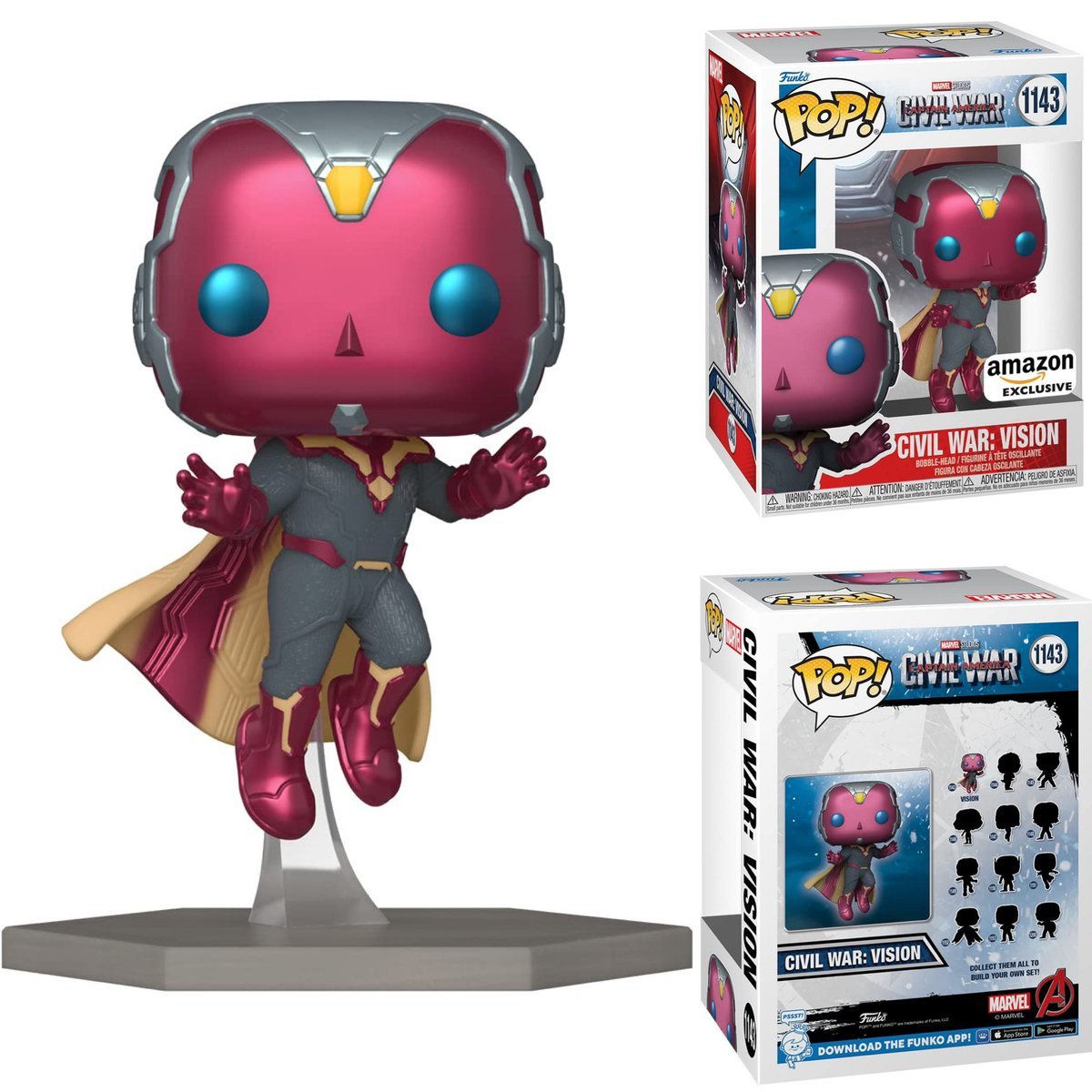 Wallpaper #1qVvOJMBVBiSkHCapo06208 Funko Pop Marvel Civil War Build a Scene Vision Amazon Exclusive