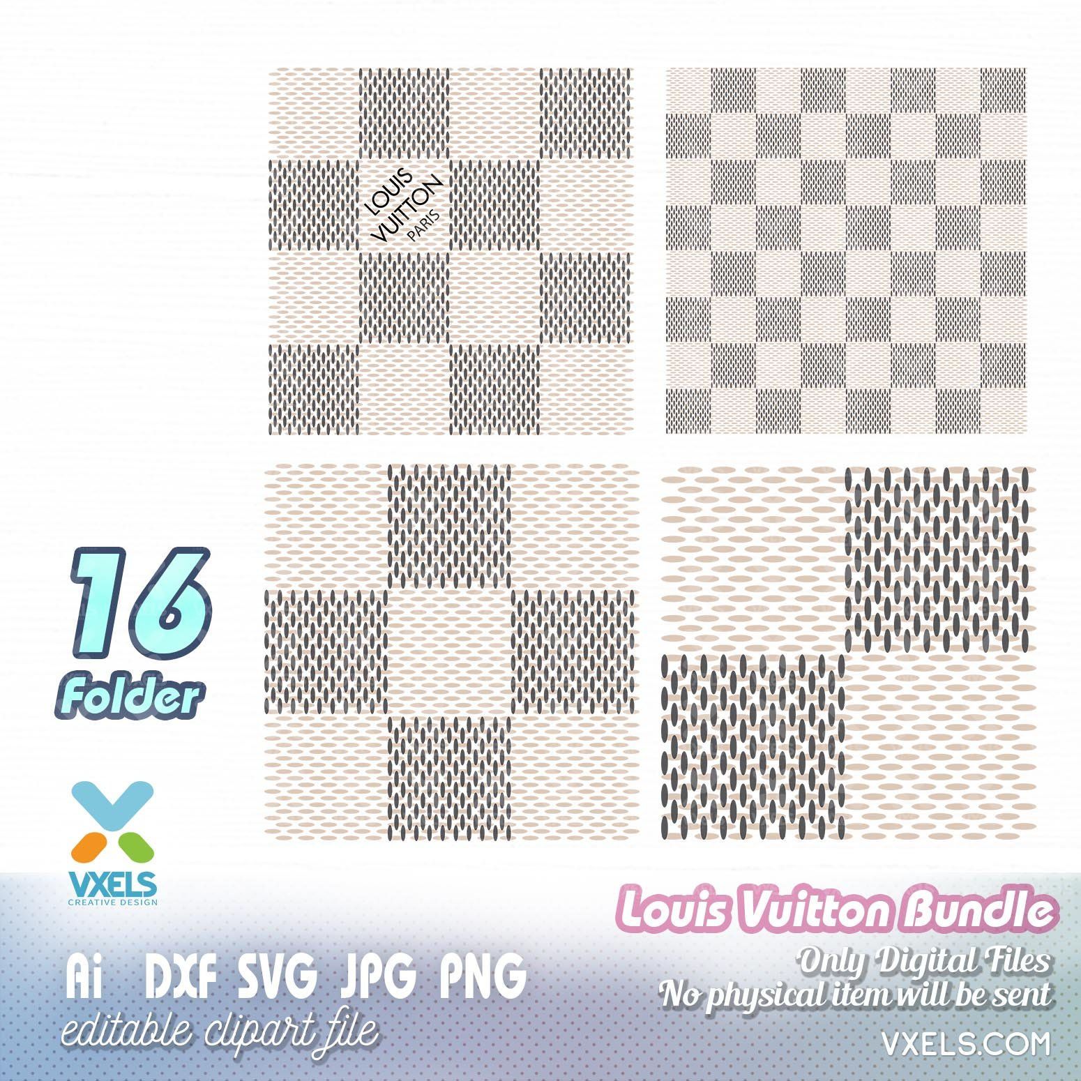 Wallpaper #UmfG5ZIBSpphPi3-tDHV218 Lois Vuiton Svg Lv Bundle Luxury Brand Logo Repeat Checkered Pattern