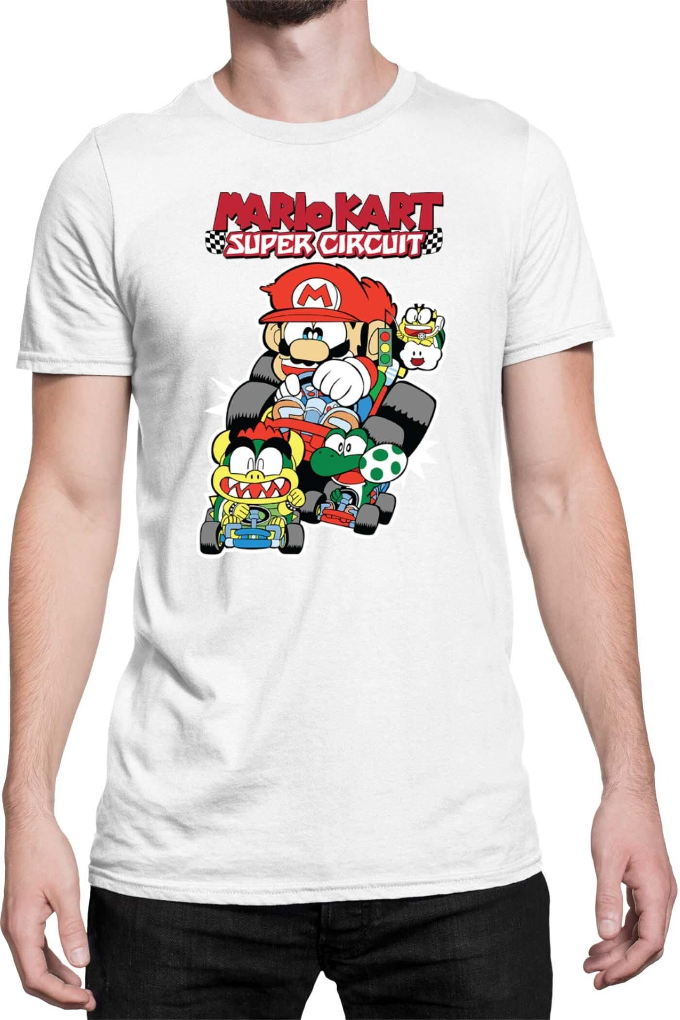 Wallpaper #xqk6h5cBxbDgA0Rl3u2P58 Mario Kart Super Circuit Meska Koszulka Super Mario Bros Luigi Bowser