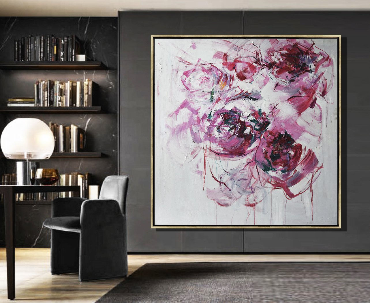Wallpaper #xQOFYpMBpyOg8YnEvdI-60 Extra Large Canvas Artoversized Abstract Flower Oil Paintingcustom