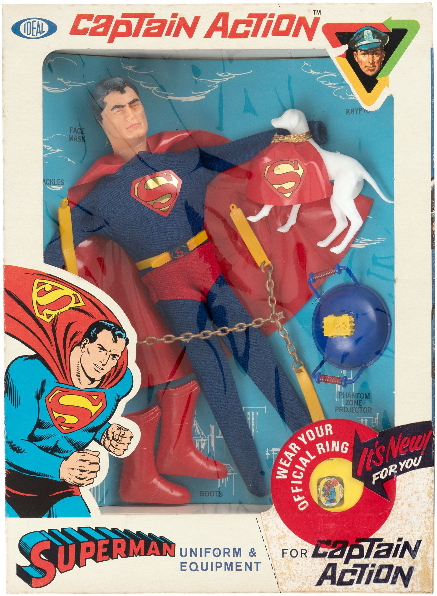 Wallpaper #jBoHUpMB1yWOL4qgVYKd12 Hakes Captain Action Superman Uniform Equipment Boxed Set Wring
