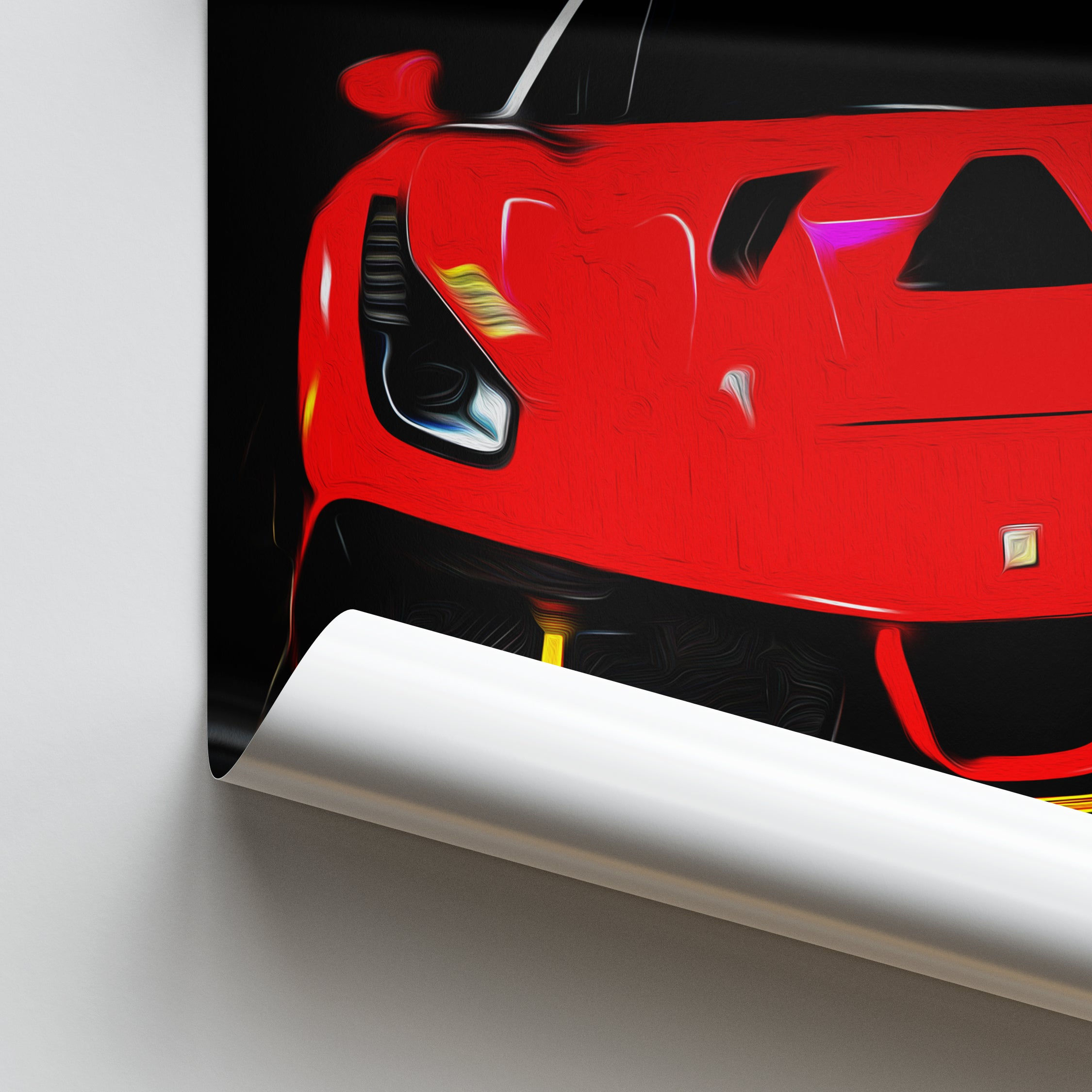 Wallpaper #vyyiSZMB0E1QgA7w7fOj135 Ferrari 488 Challenge Evo Race Car Print Illustrated Tracks