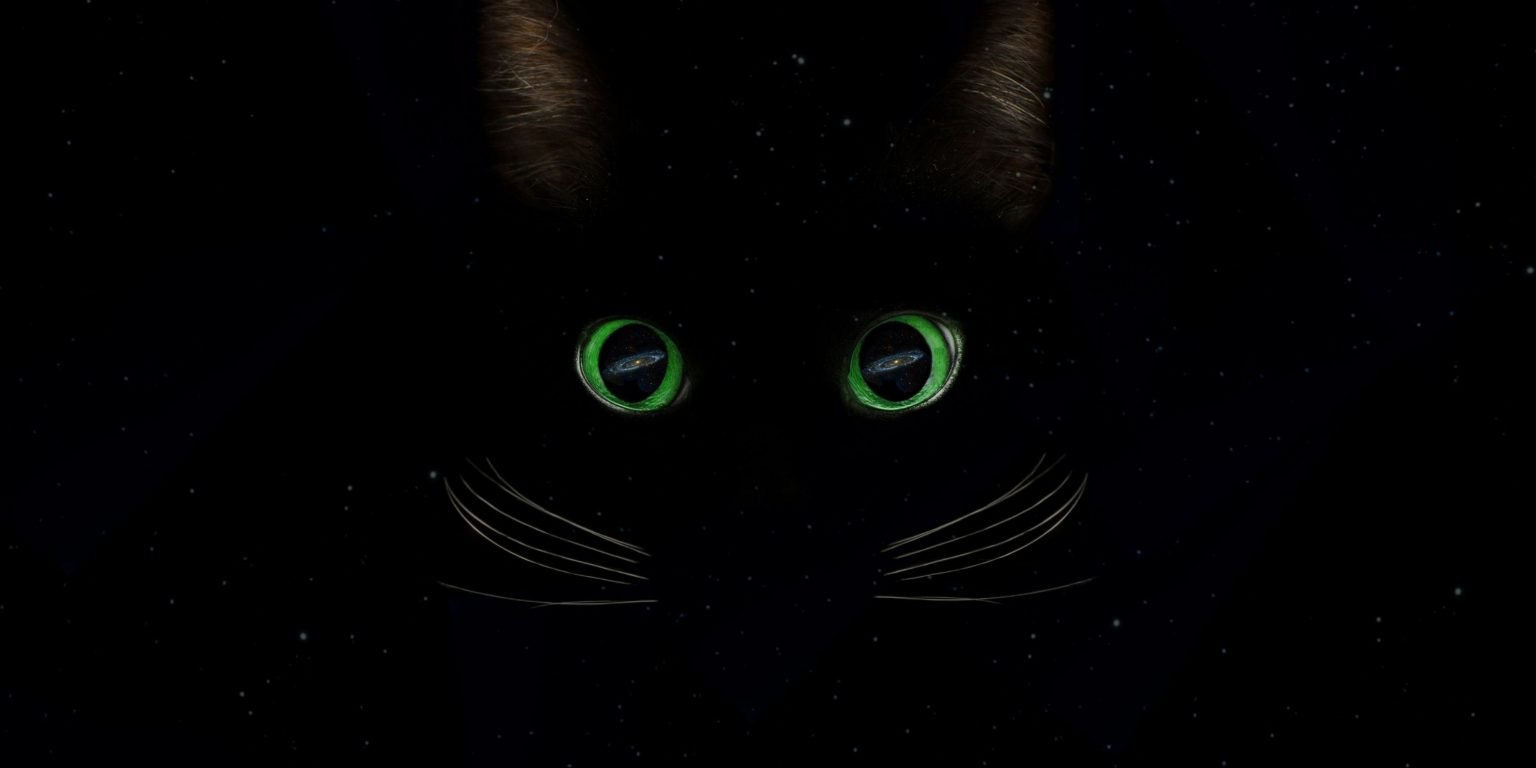 Wallpaper #0002c Glowing Wolf Eyes at Night