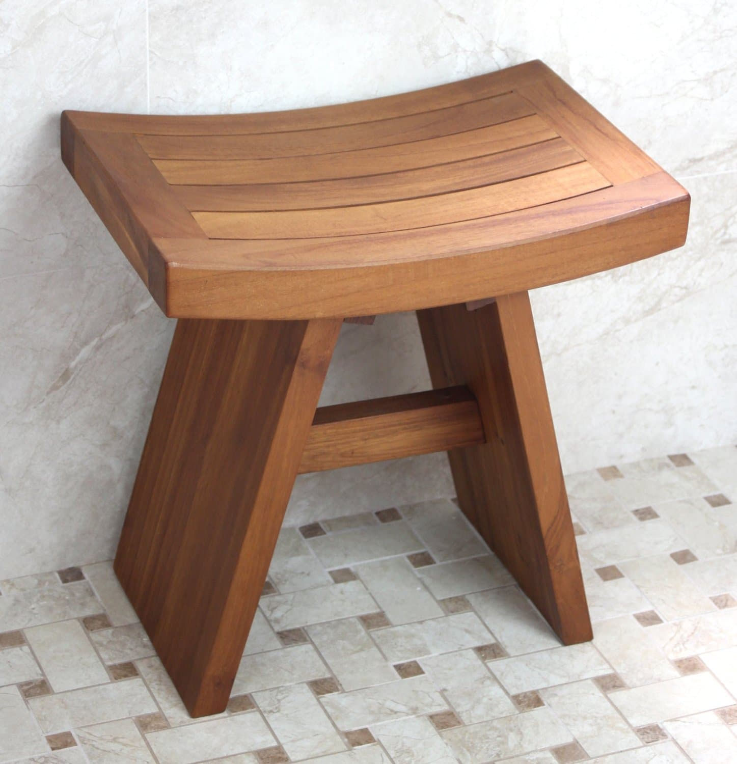 Wallpaper #B52EA Shower Chairs the Original Kai 155 Corner Teak Shower Bench with