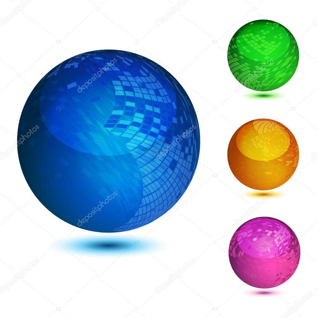 Wallpaper #BGcT6pIBSpphPi3-TUVE56 Glossy Colorful Abstract Globes Stock Vector Milinz 2753670